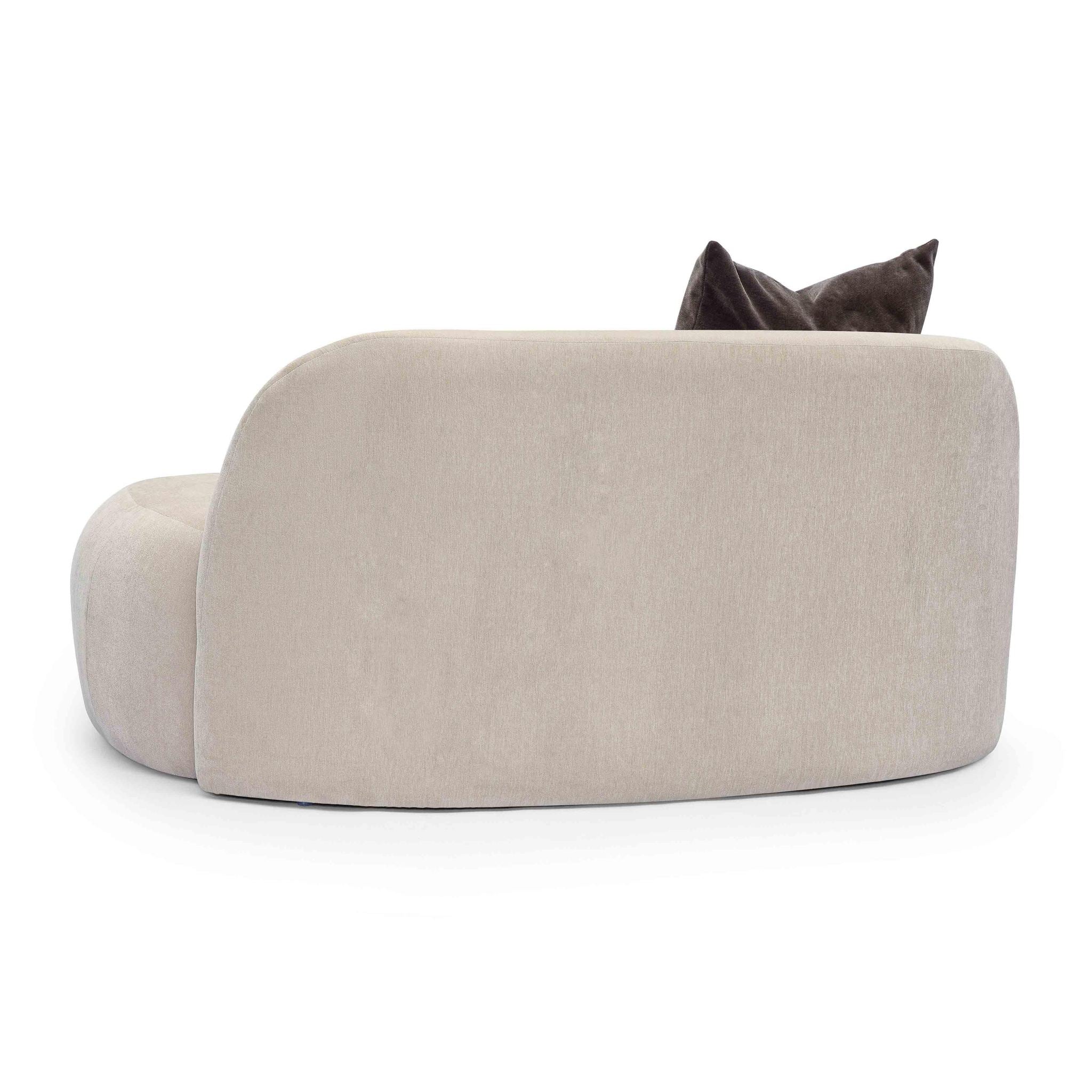 Carraway Taupe Upcycled Chenille Loveseat - Image 4