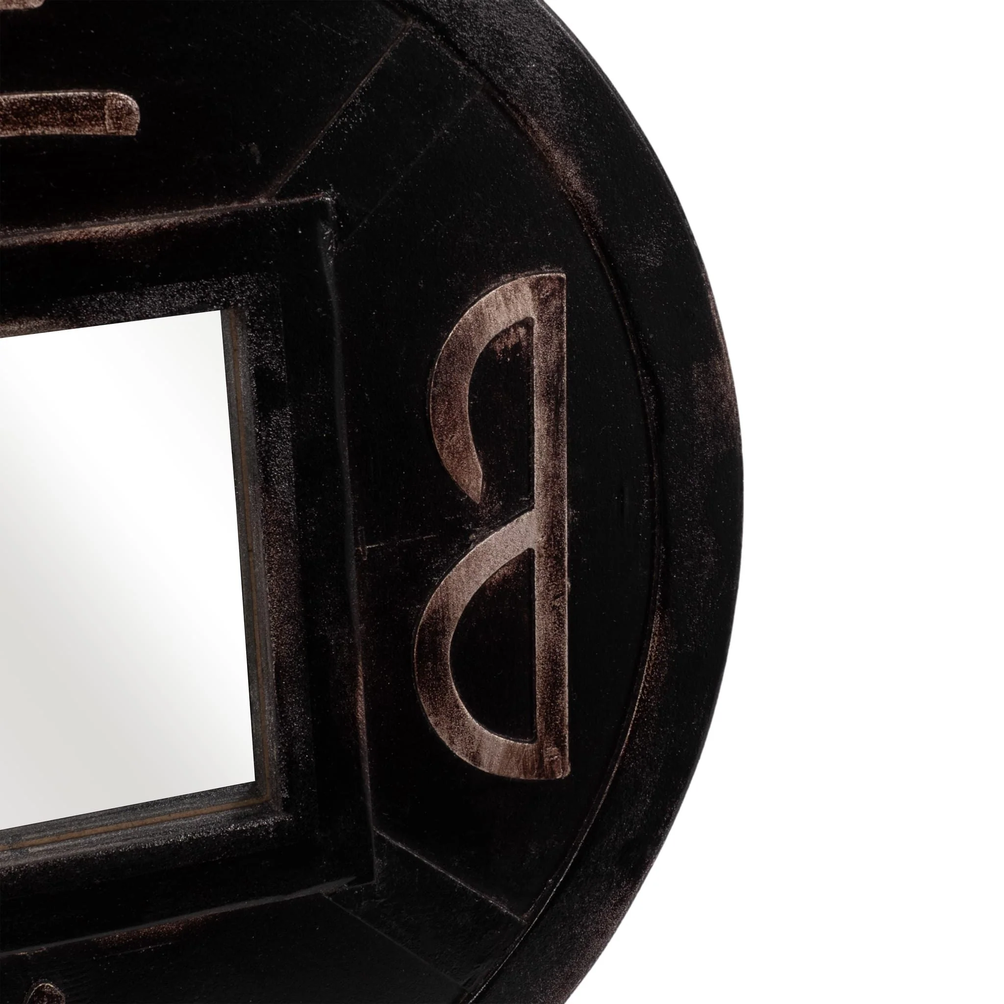 Carved Mirror, Brown - Image 4