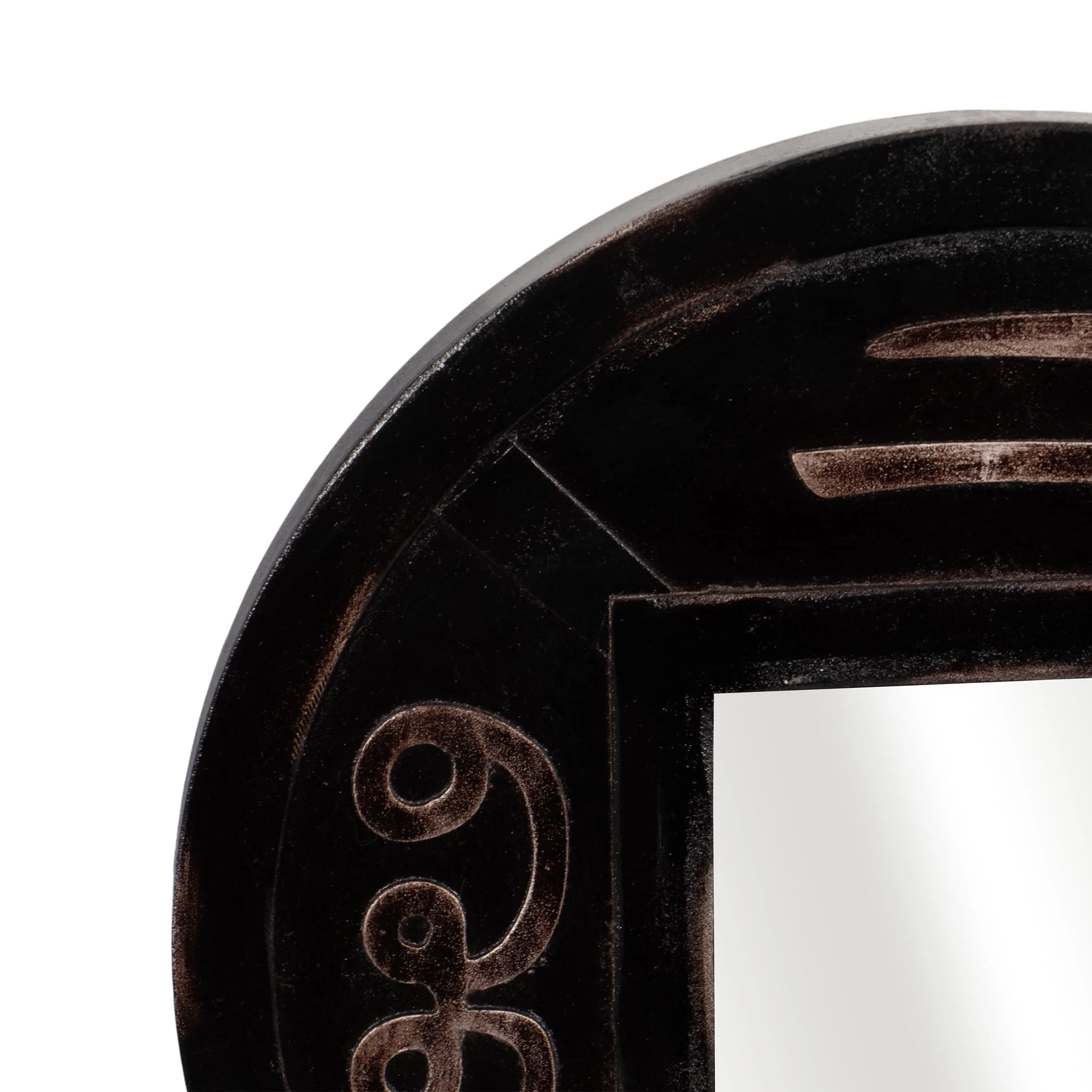 Carved Mirror, Brown - Image 5