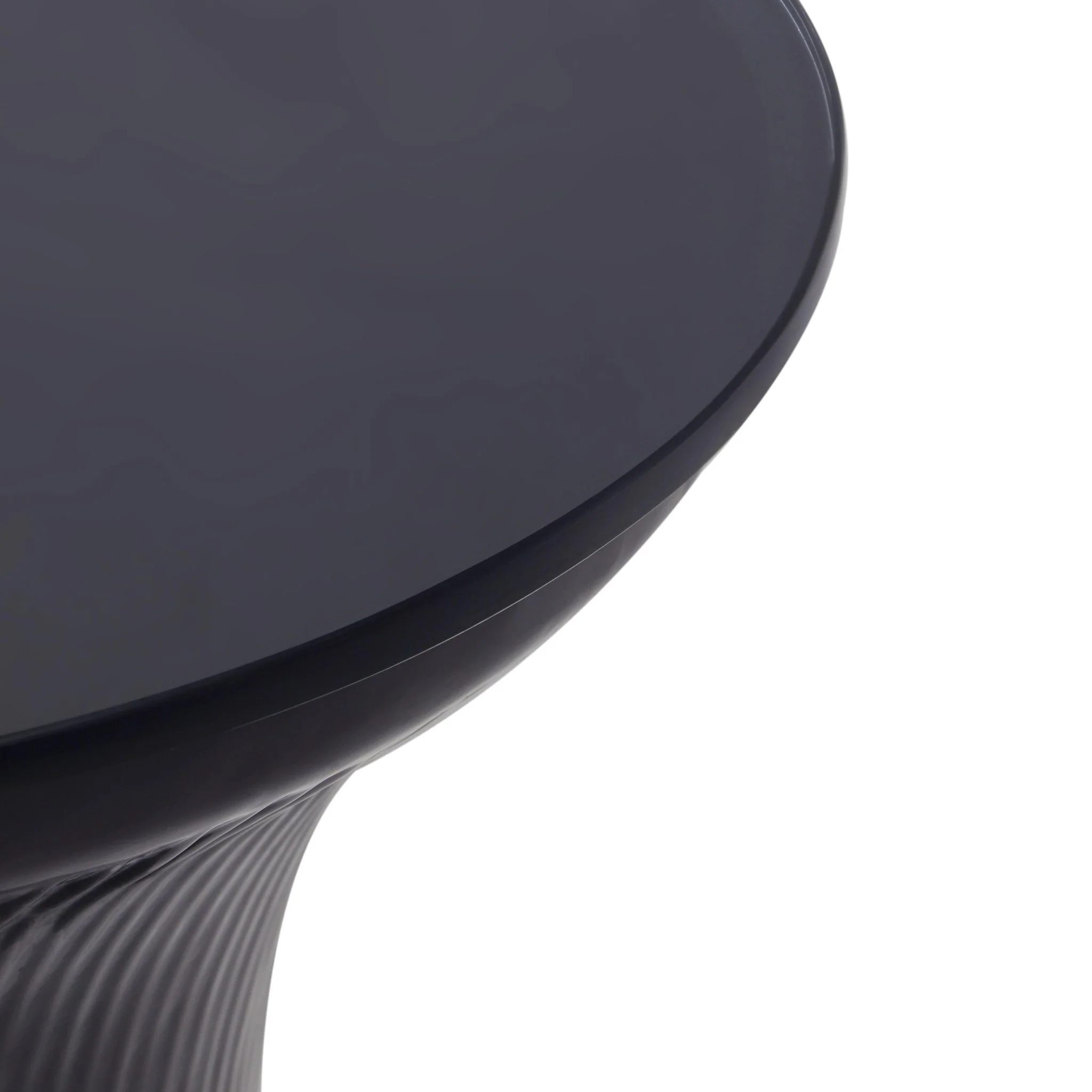 Cassandra Midnight Blue Glass Flared Side Table - Image 4