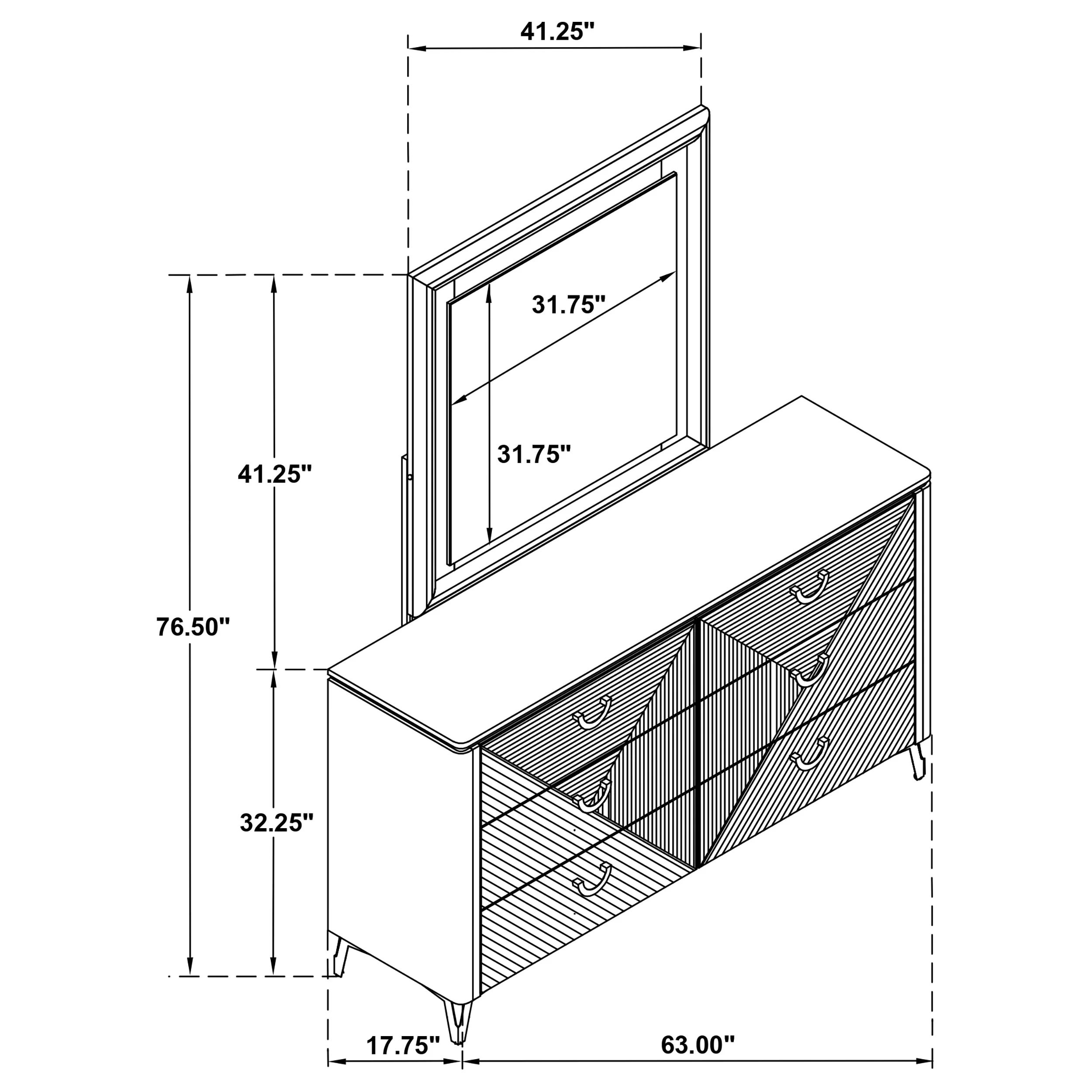Cassia Dresser with Mirror - Image 12