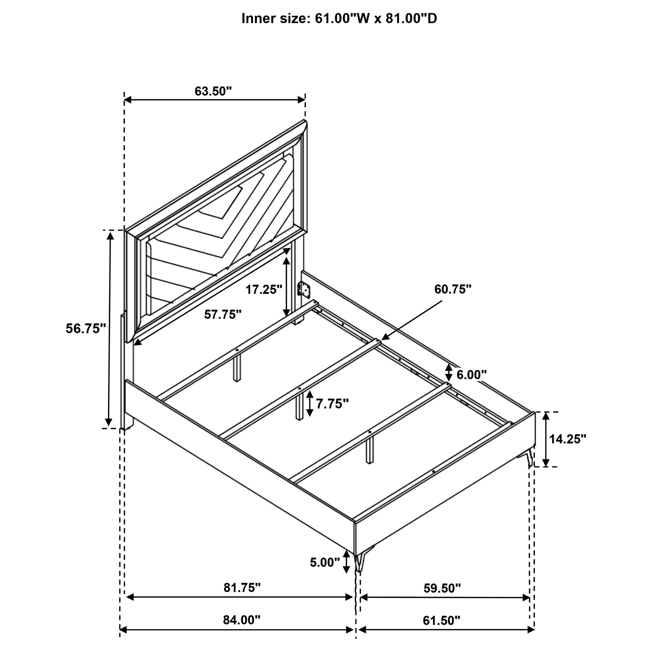 Cassia Panel Bed with LED Lighting - Image 11