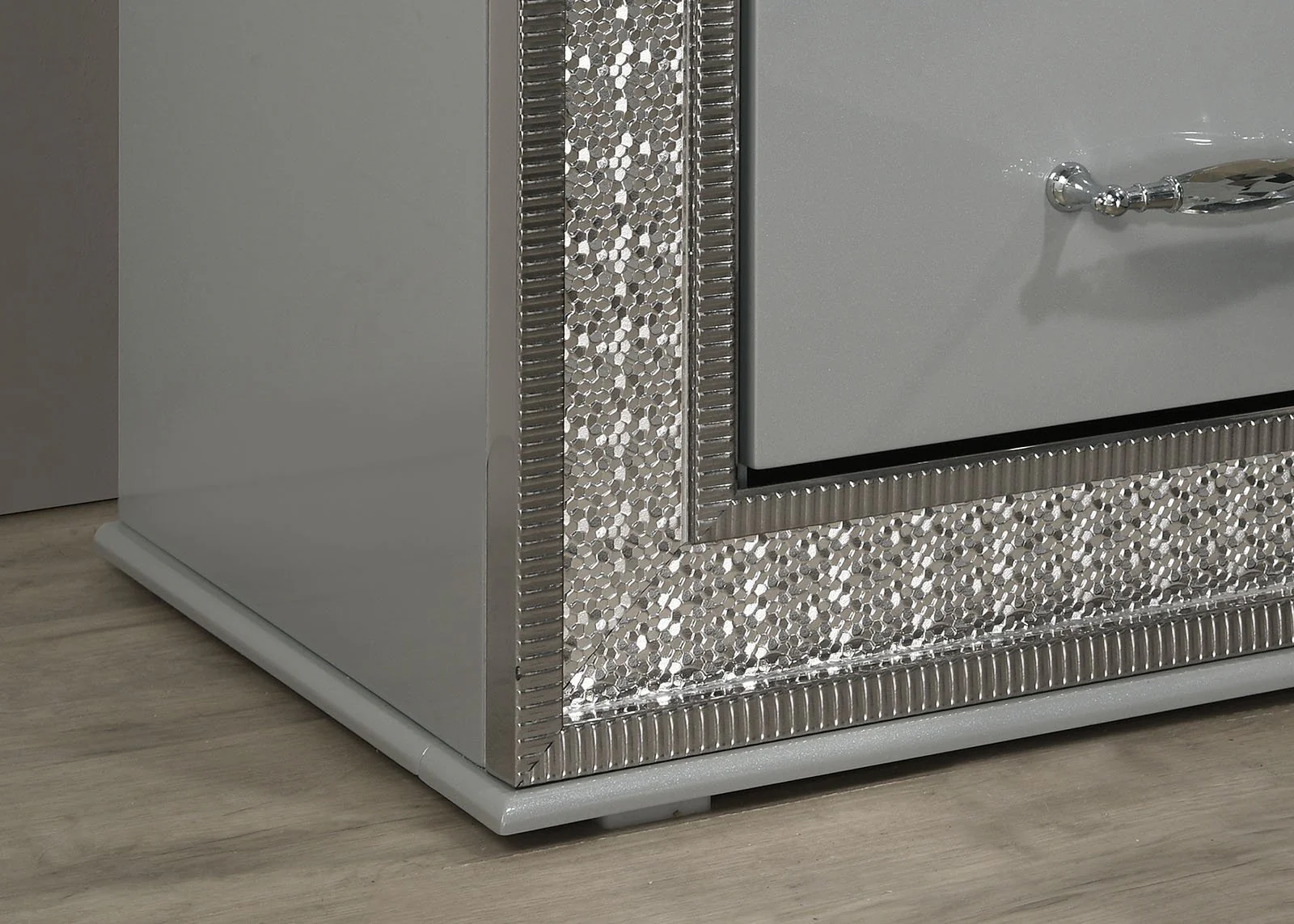 Cassiopeia Nightstand, Metallic Gray - Image 4