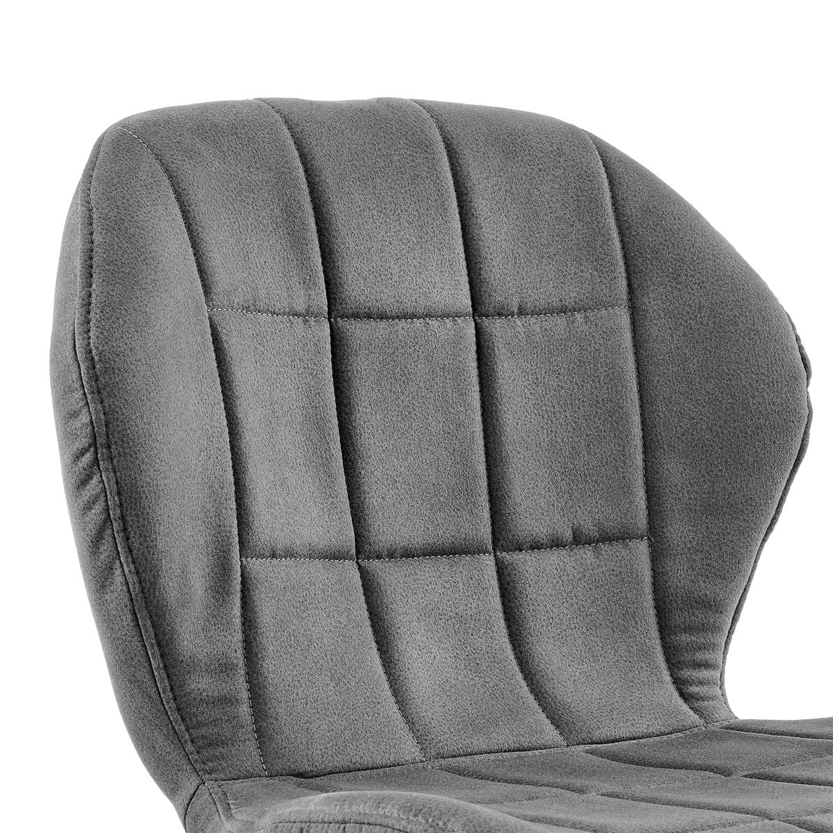 Catalina 26" Counter Height Bar Stool in Charcoal Fabric and Black Finish - Image 6