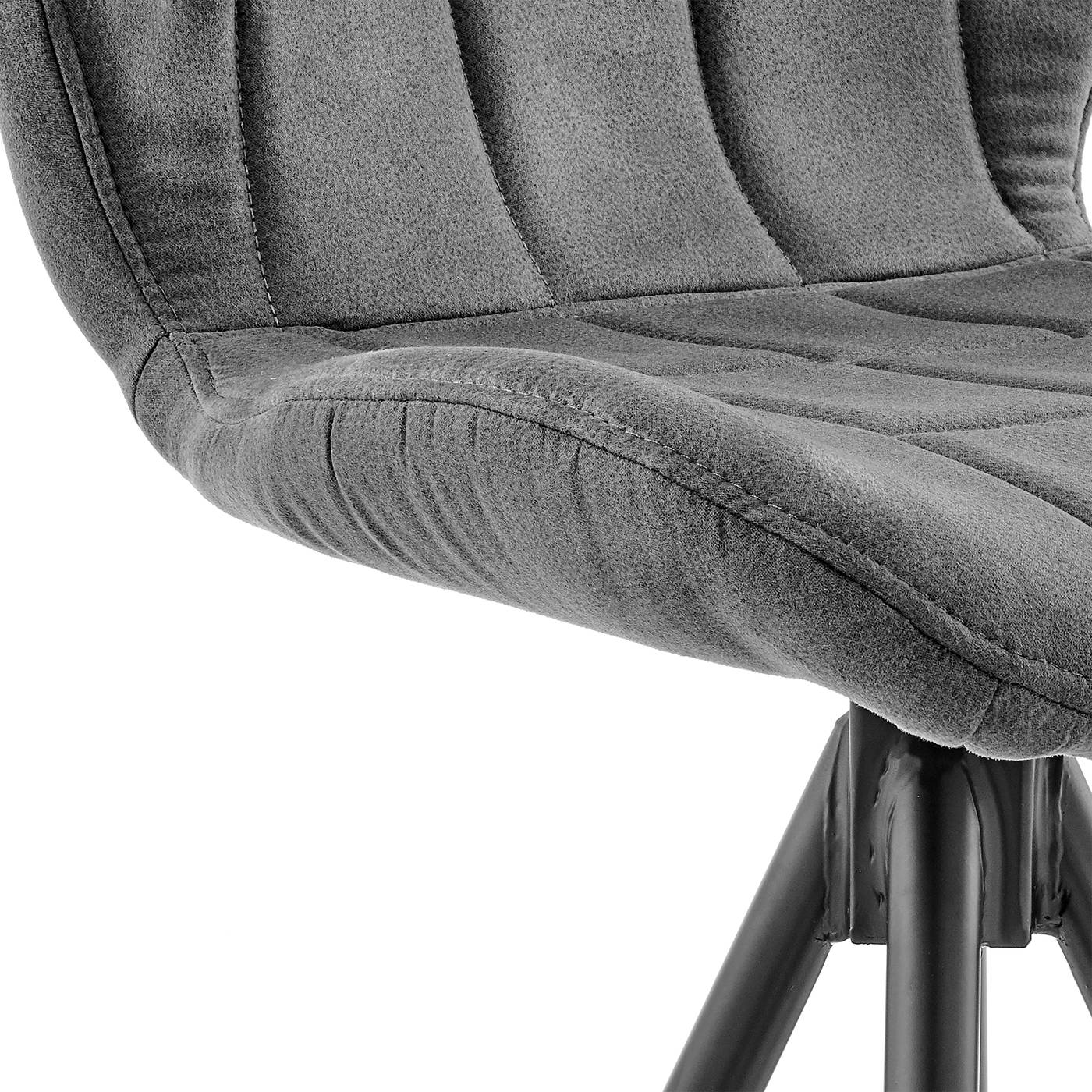 Catalina 30" Bar Height Bar Stool in Charcoal Fabric and Black Finish - Image 7
