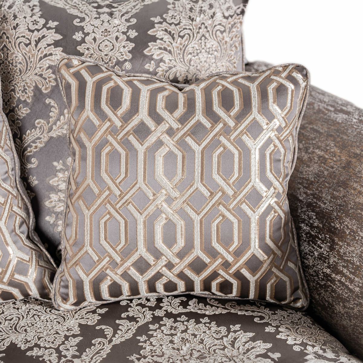 Catalonia Loveseat, Beige/Dark Cherry - Image 5