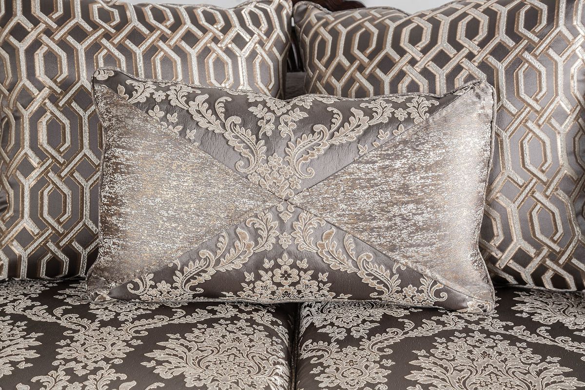 Catalonia Loveseat, Beige/Dark Cherry - Image 6
