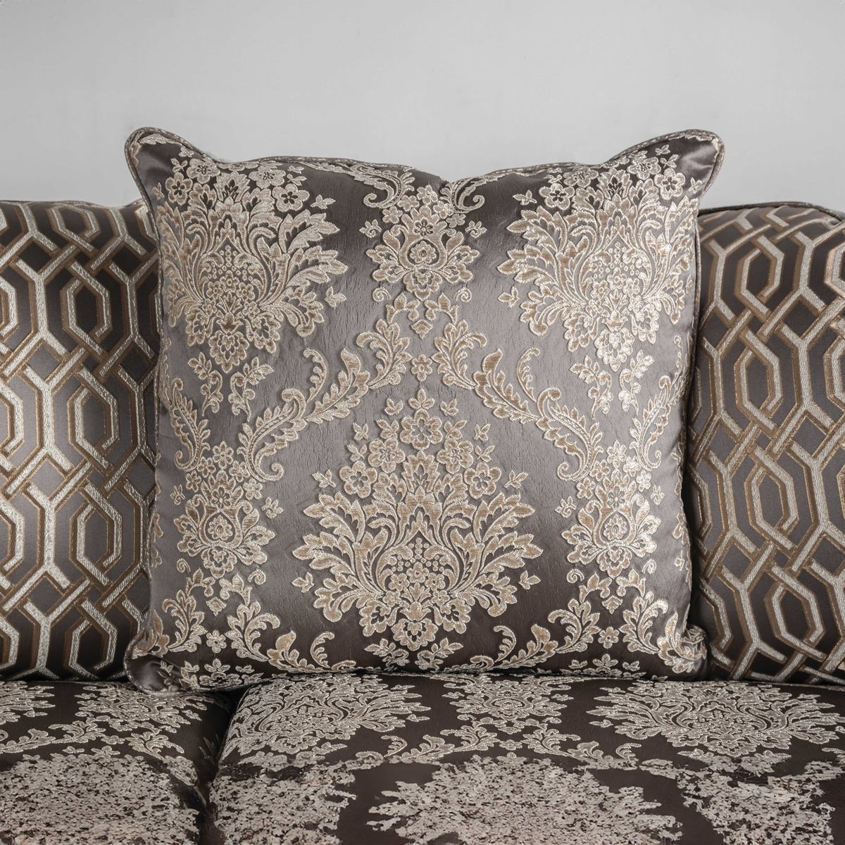 Catalonia Sofa, Beige/Dark Cherry - Image 7