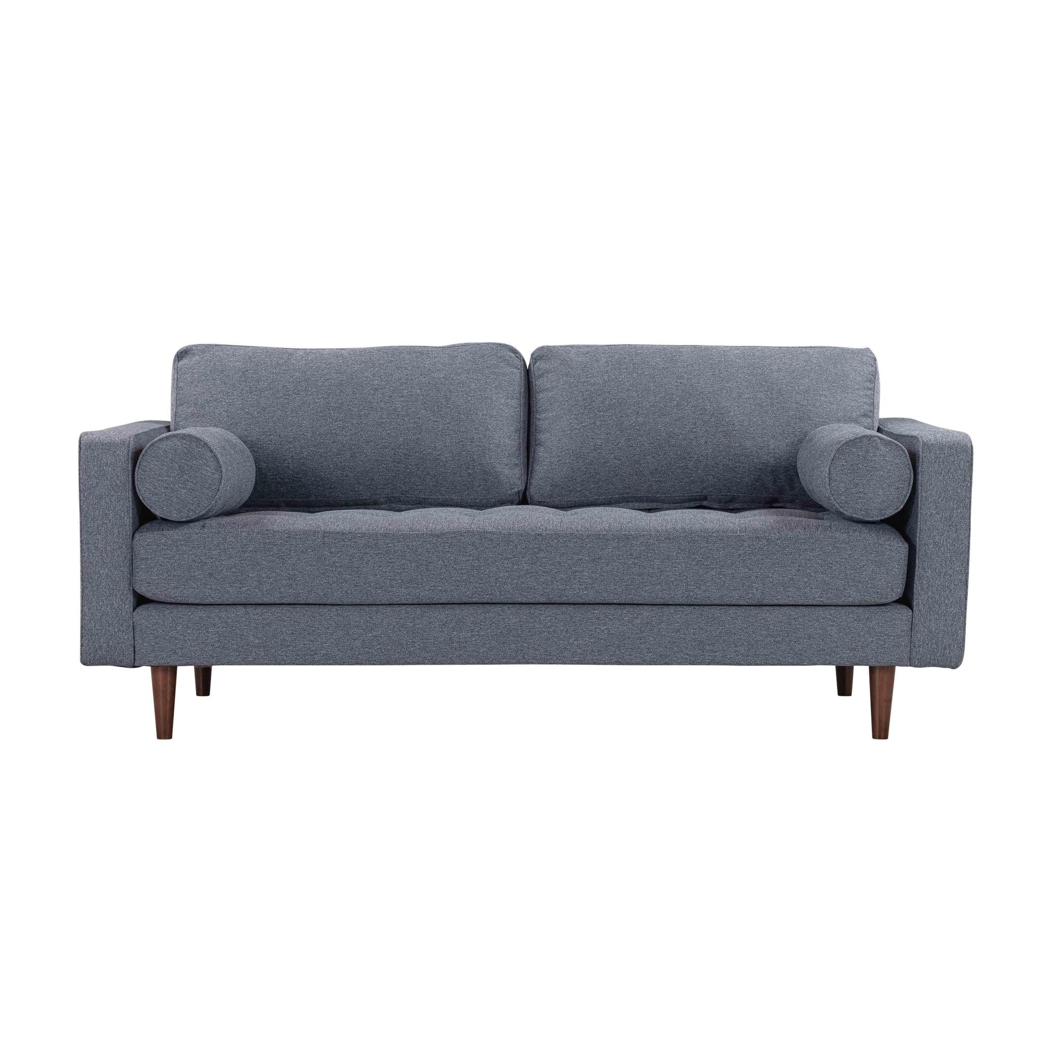 Cave Navy Tweed Loveseat - Image 3