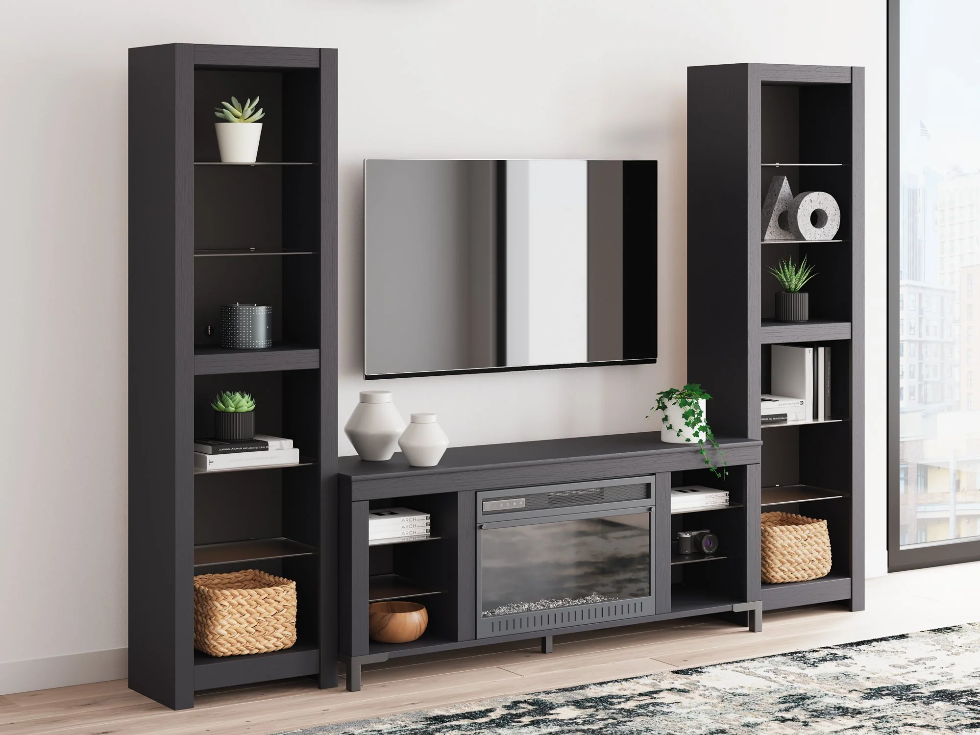 Cayberry Entertainment Center with Electric Fireplace - Image 33