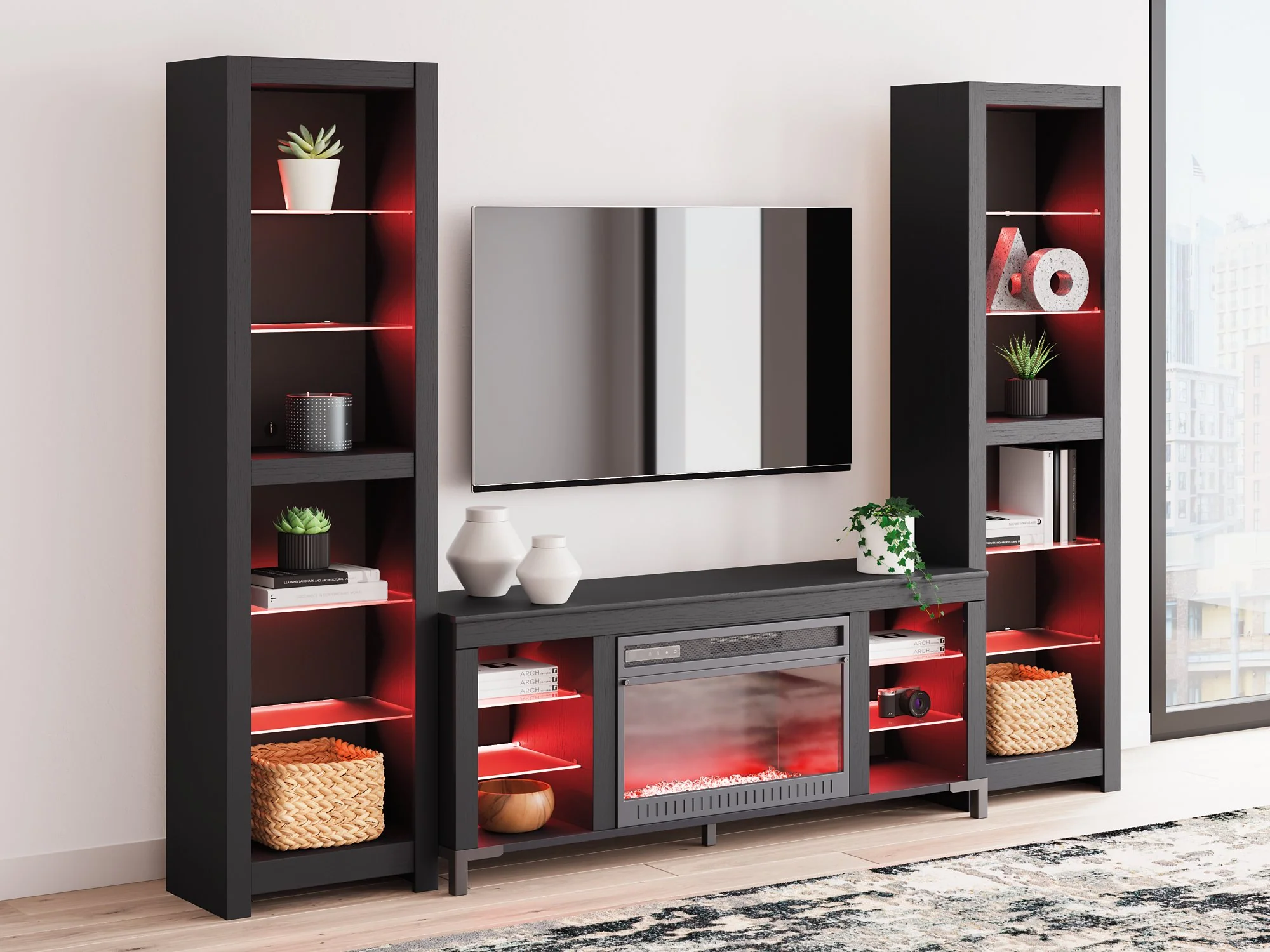 Cayberry Entertainment Center with Electric Fireplace - Image 40