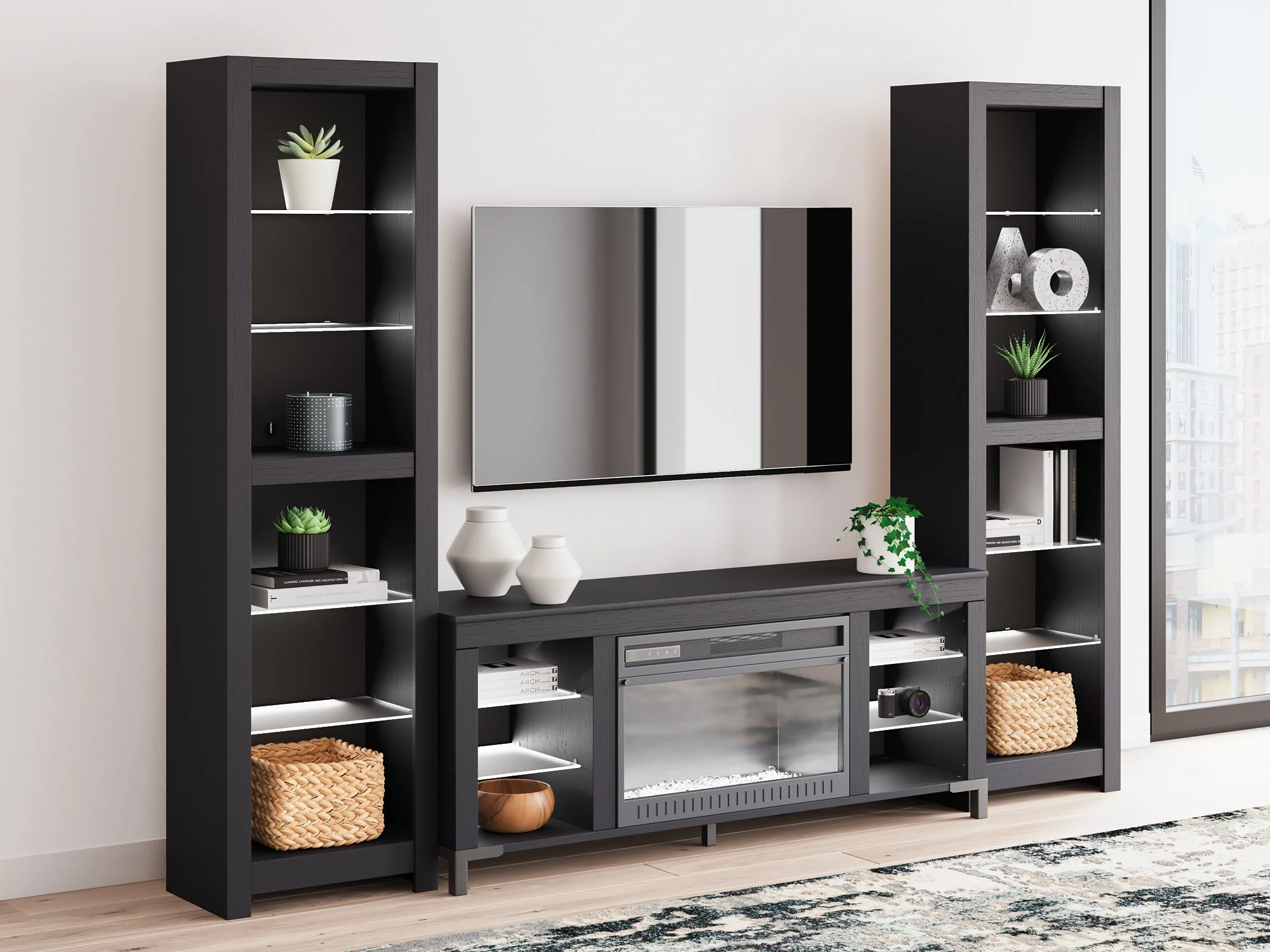 Cayberry Entertainment Center with Electric Fireplace - Image 41