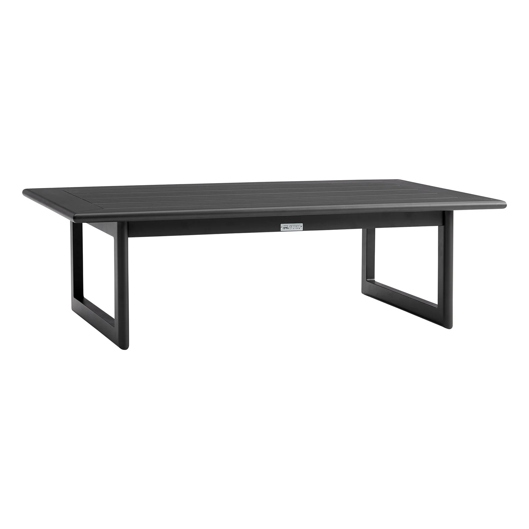 Cayman 4 Piece Black Aluminum Outdoor Seating Set with Dark Gray Cushions - Image 6