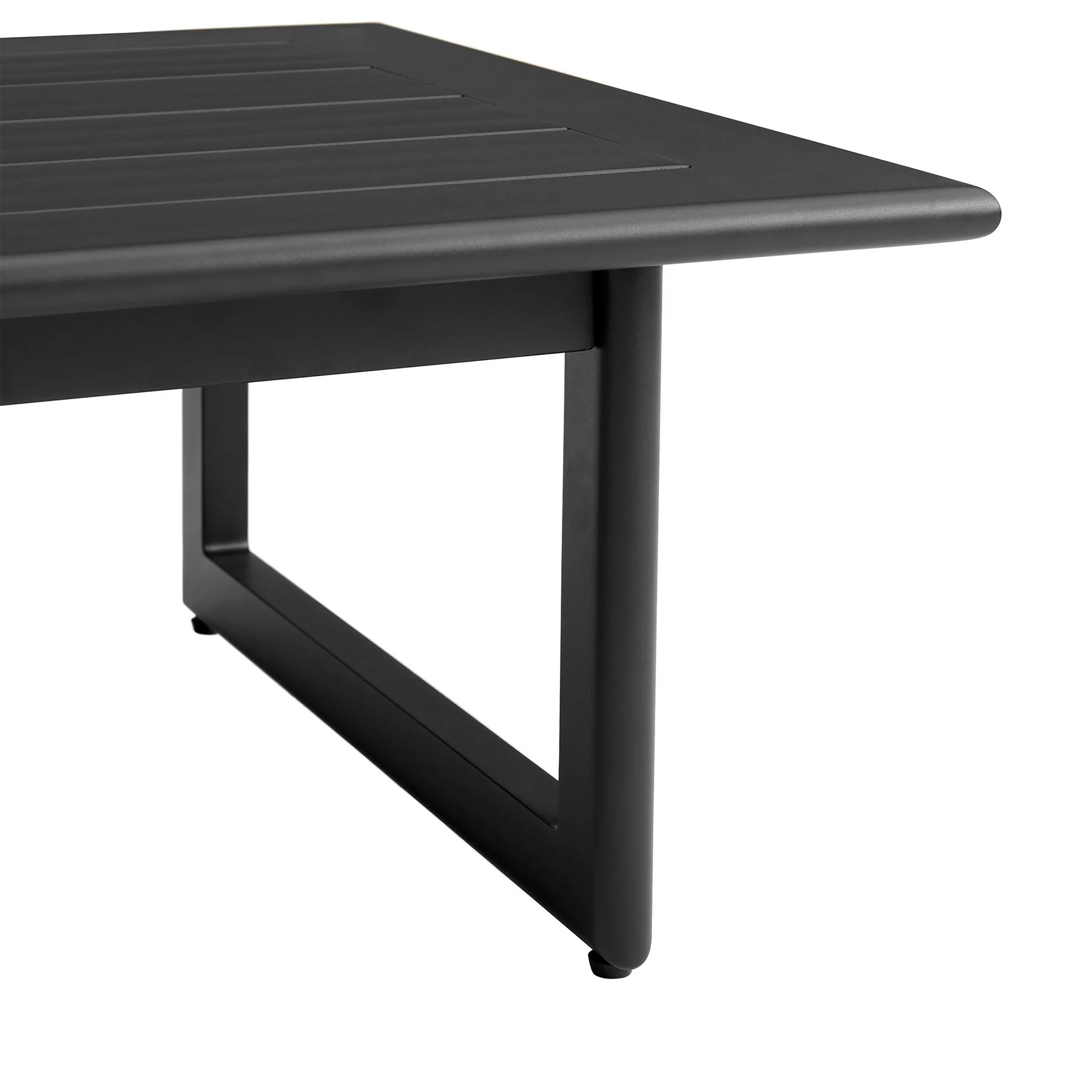 Cayman Aluminum Outdoor Coffee Table in Black - Image 3