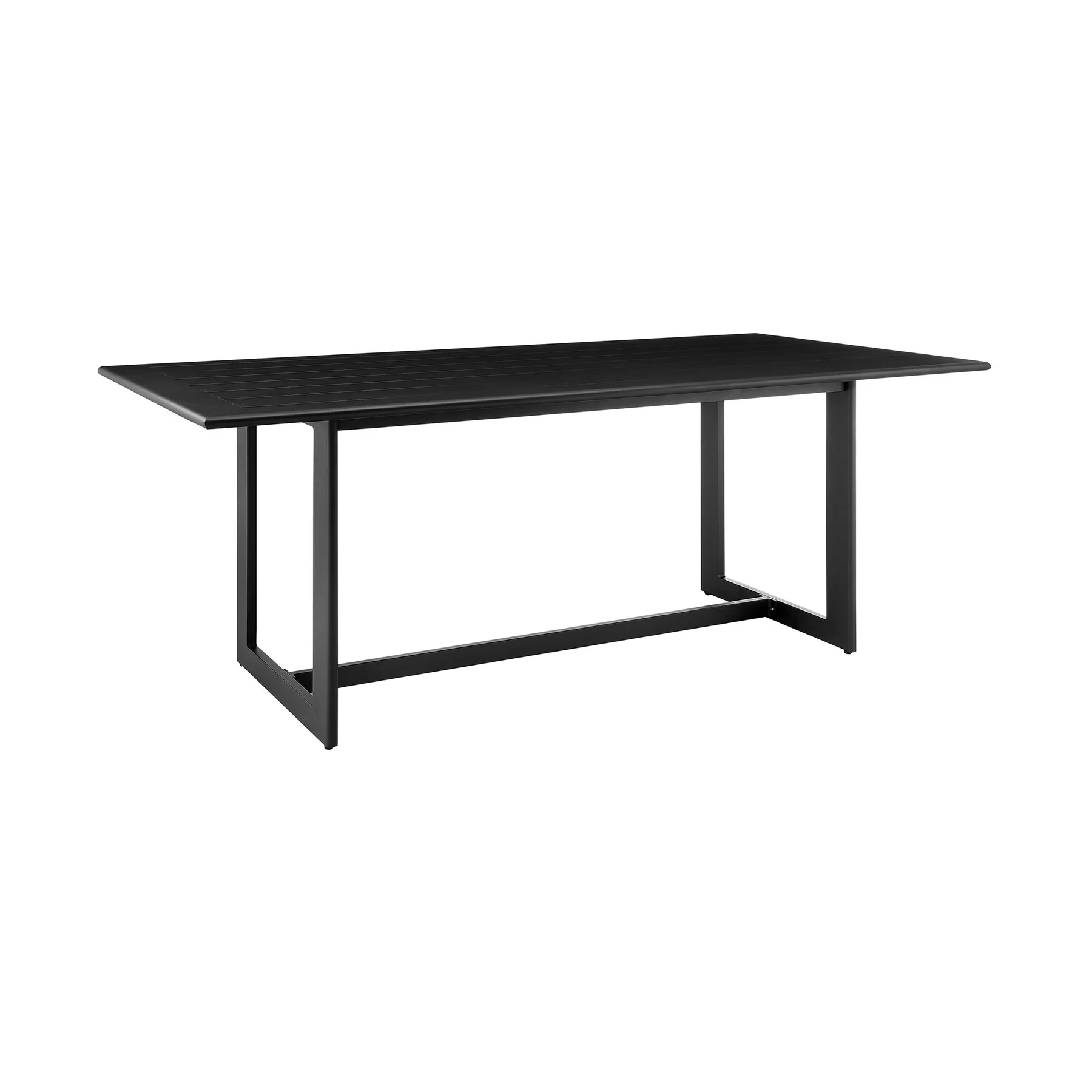 Cayman Outdoor Patio 5-Piece Dining Table Set in Aluminum with Gray Cushions - Image 5