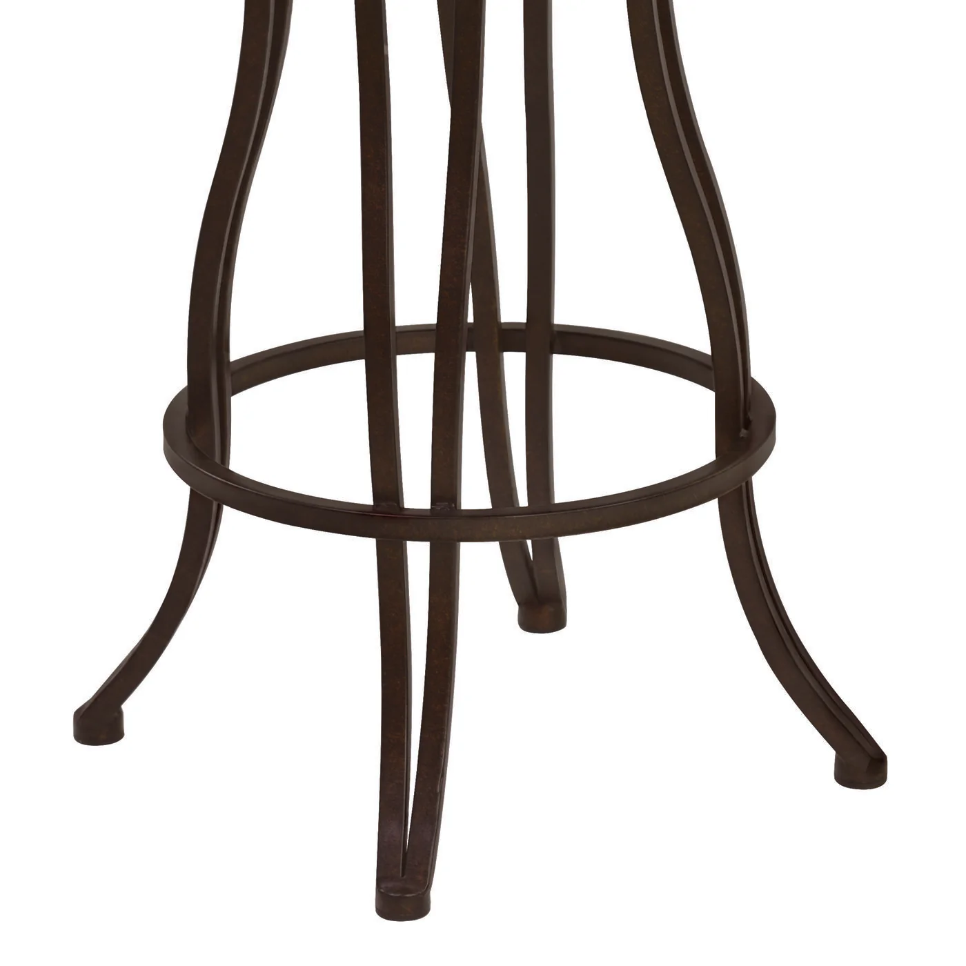 Celeste 30" Bar Height Metal Swivel Barstool in Bandero Espresso Fabric and Auburn Bay Finish - Image 5