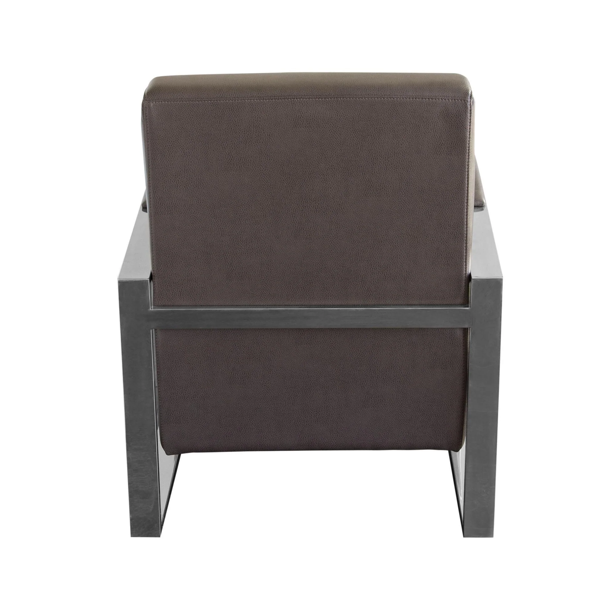 Century Accent Chair w/ Stainless Steel Frame by Diamond Sofa - Elephant Grey - Image 4