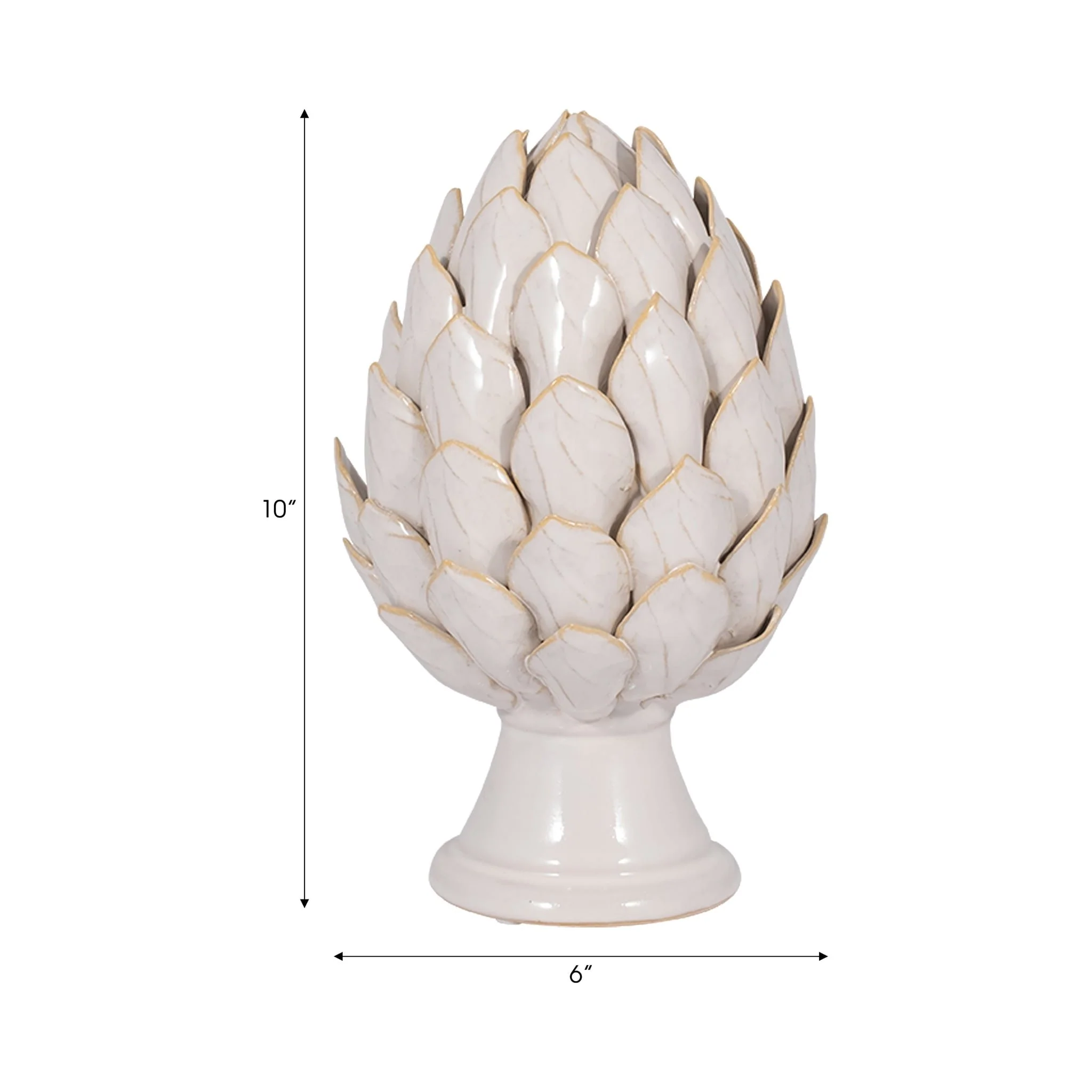 Cer, 10" Artichoke, Ivory - Image 7