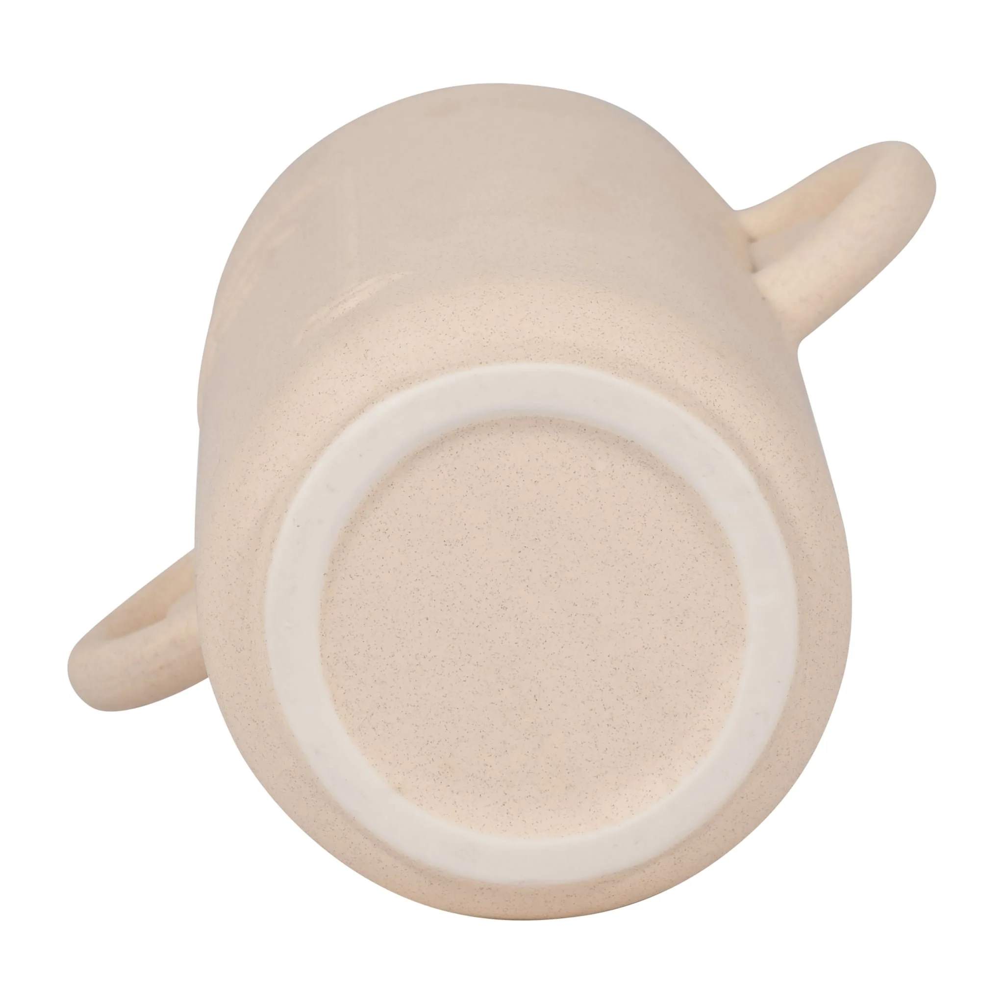 Cer, 10" Face Vase W/ Handles, Ivory - Image 7