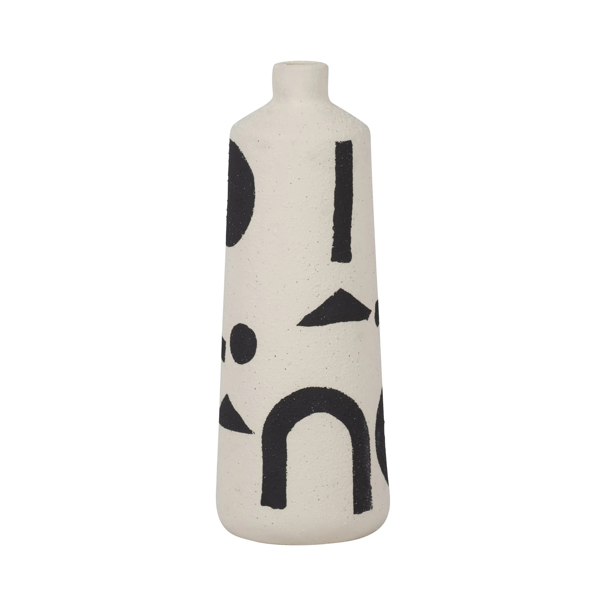 Cer, 10" Funky Vase, Ivory/black - Image 2