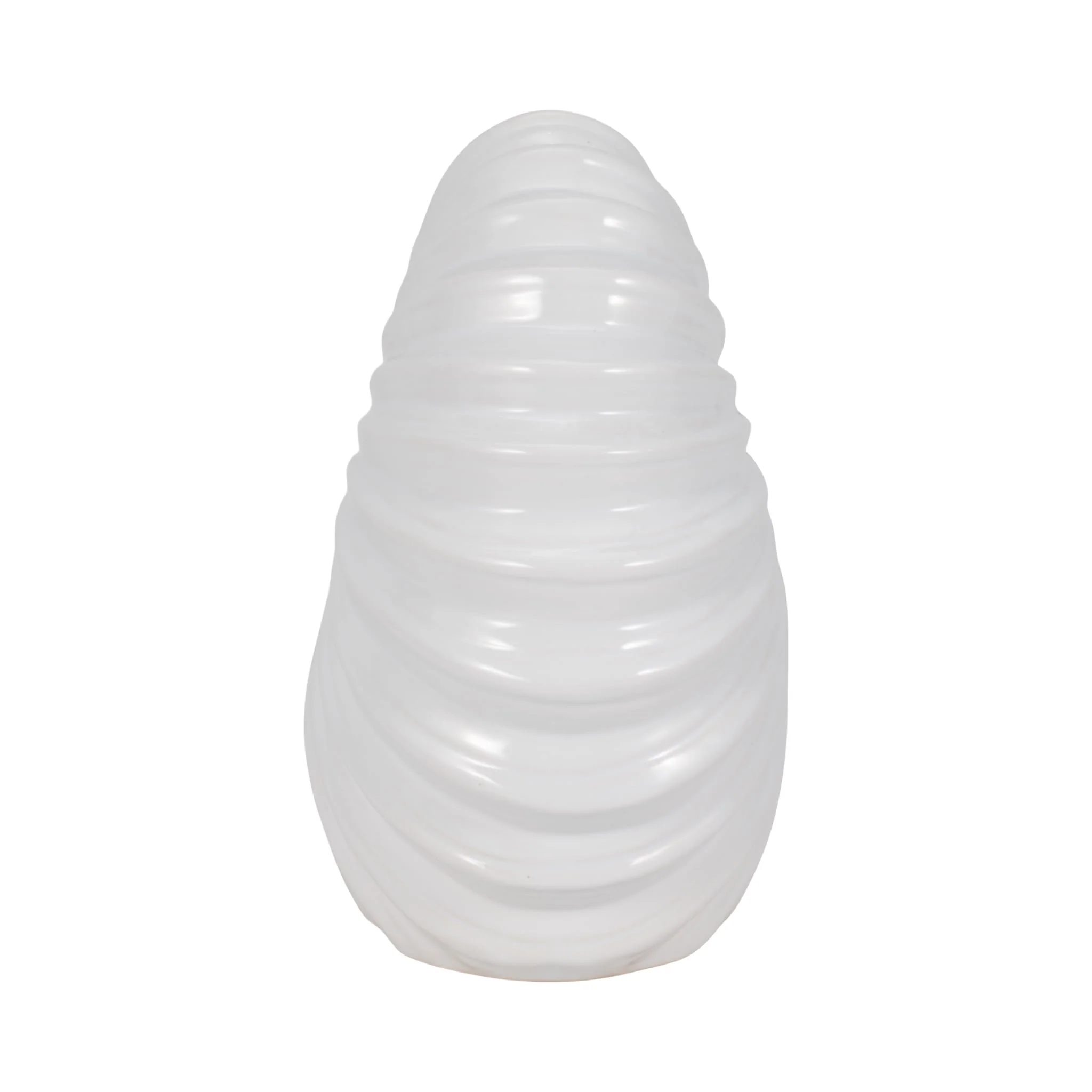 Cer, 10" Shell Vase, White - Image 4
