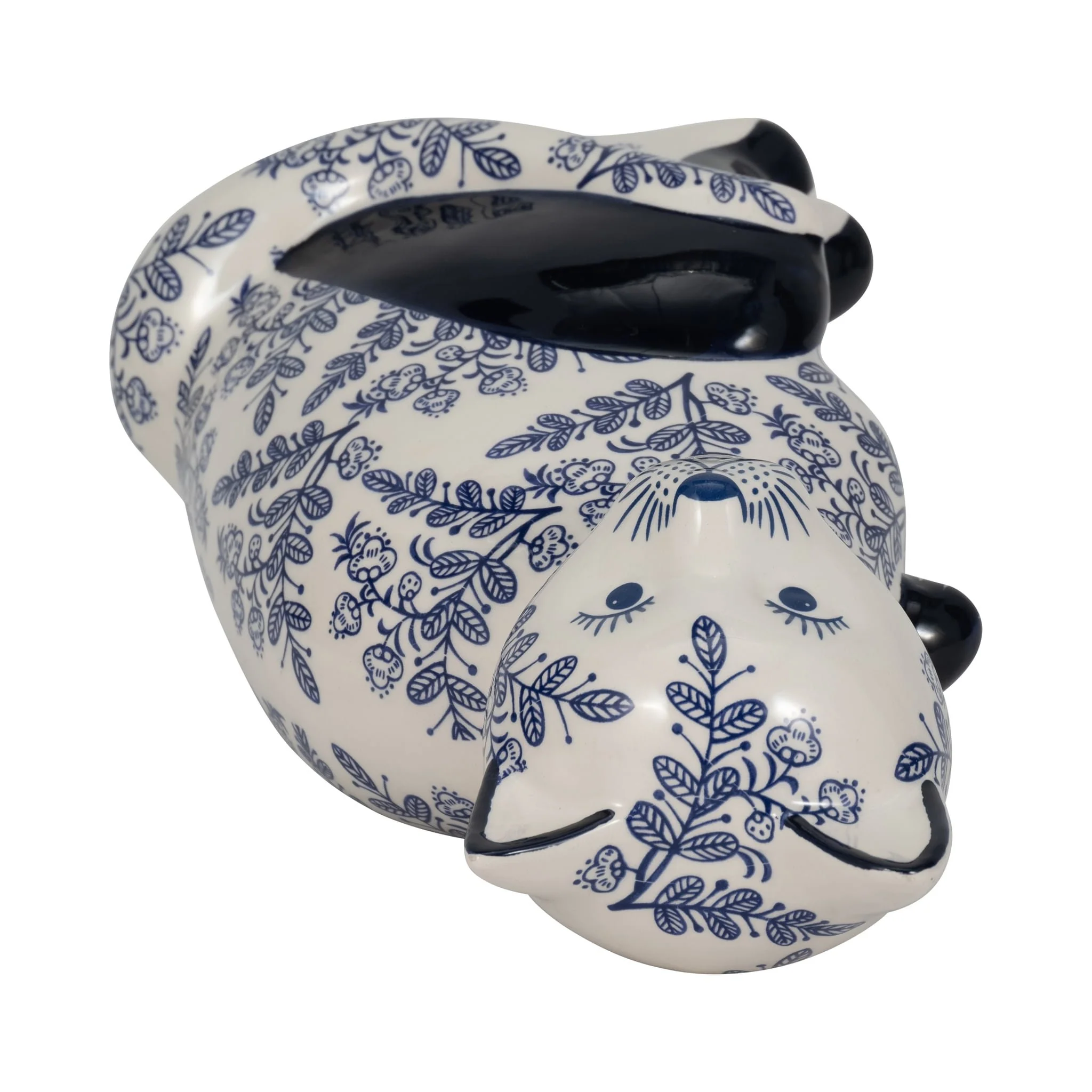 Cer, 10" Sitting Chinoiserie Cat, Blue/white - Image 6