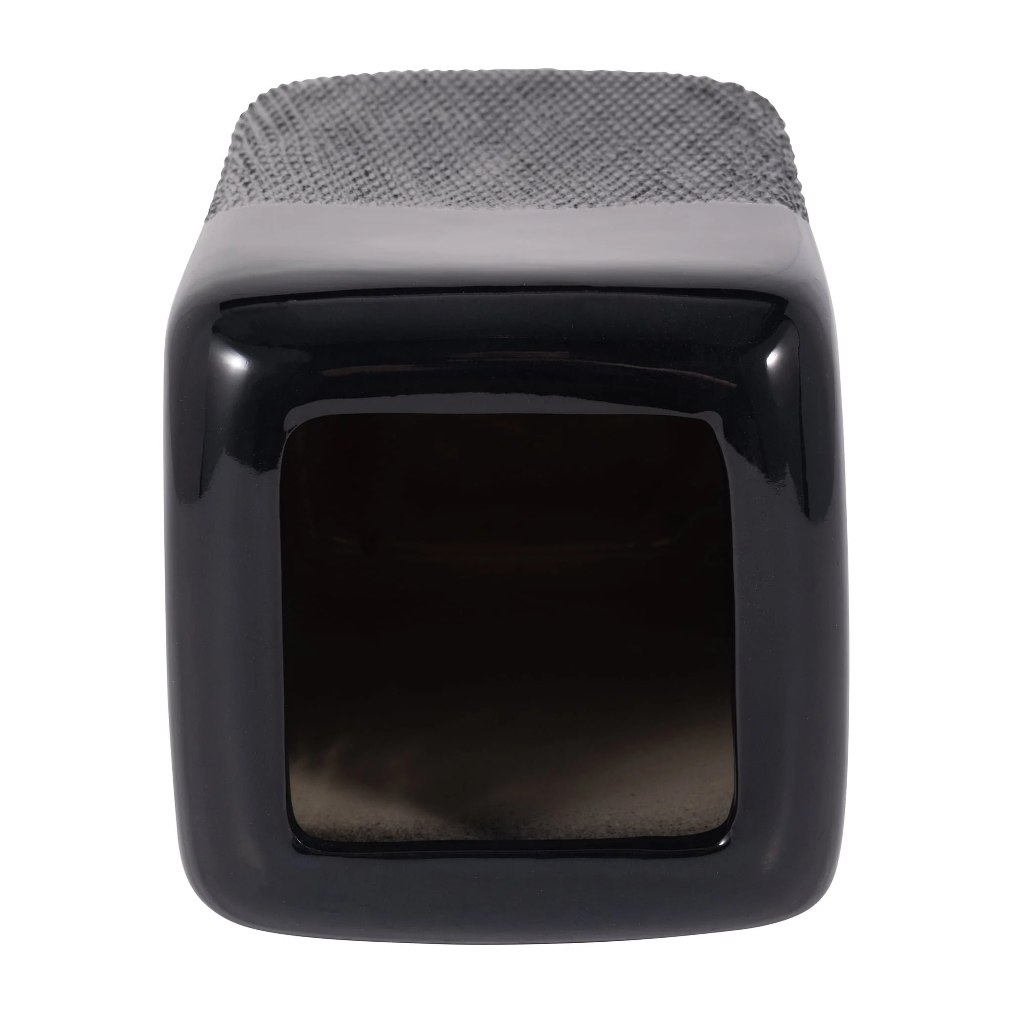 Cer, 10" Squared Grooved Vase, Black - Image 5
