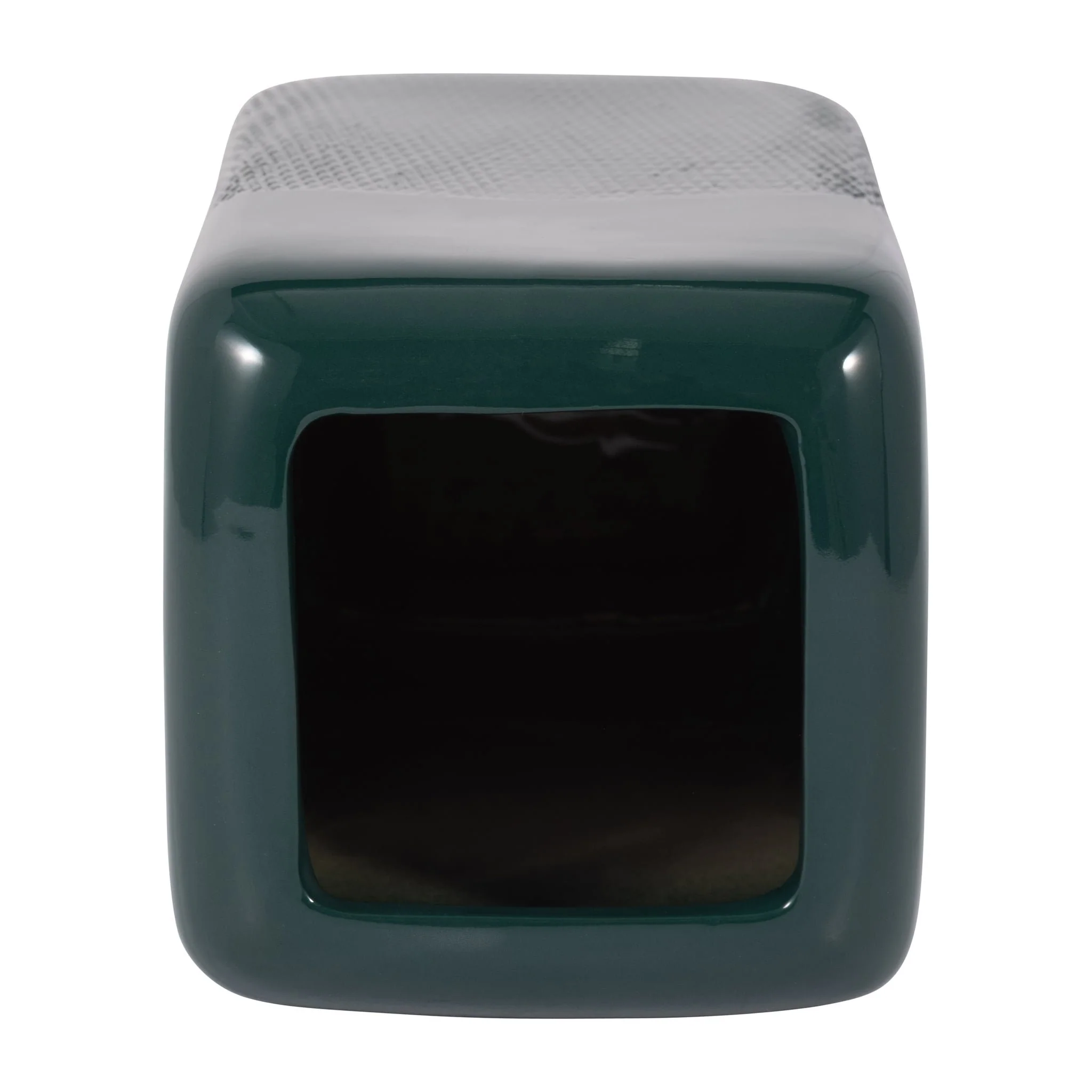 Cer, 10" Squared Grooved Vase, Forest Green - Image 5
