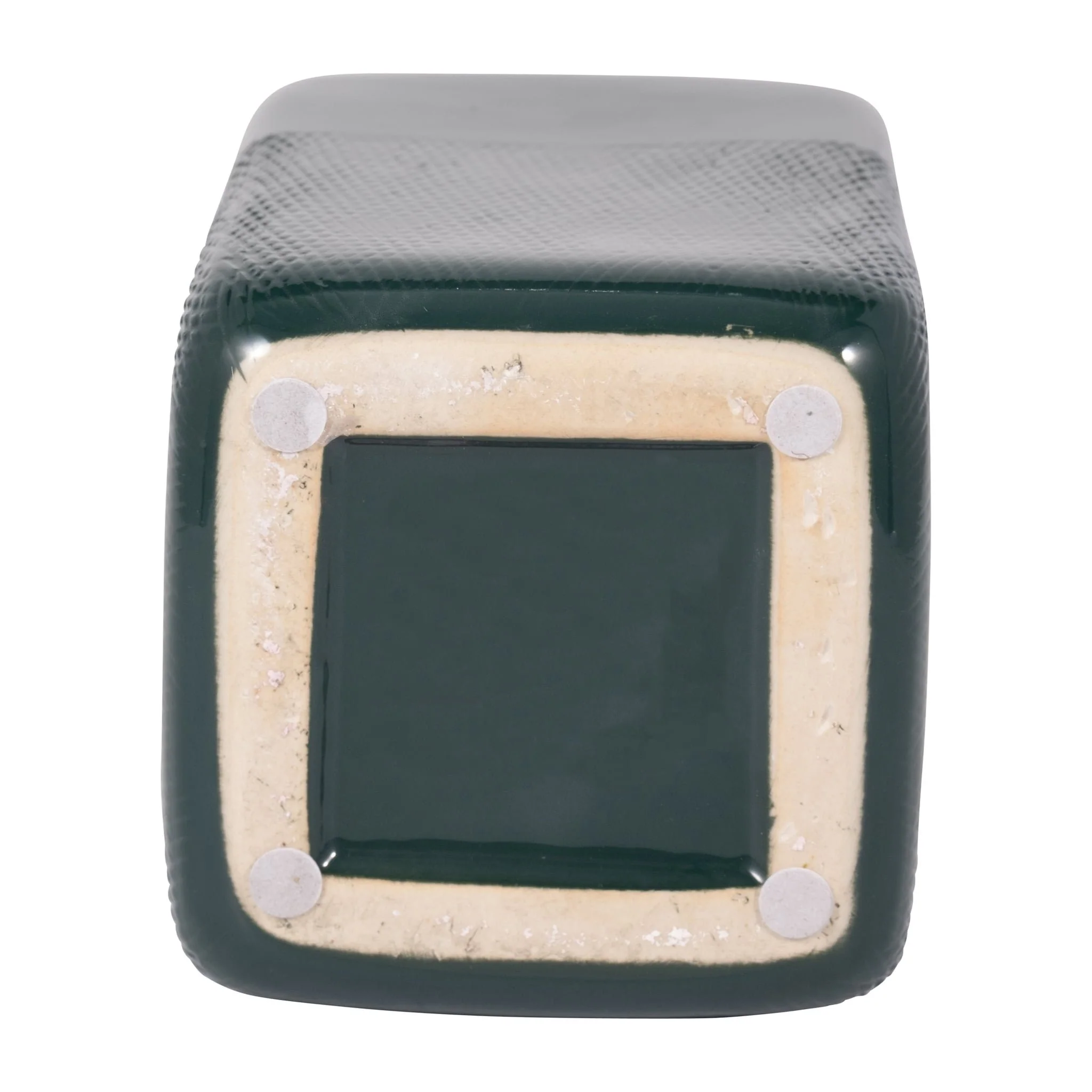 Cer, 10" Squared Grooved Vase, Forest Green - Image 6