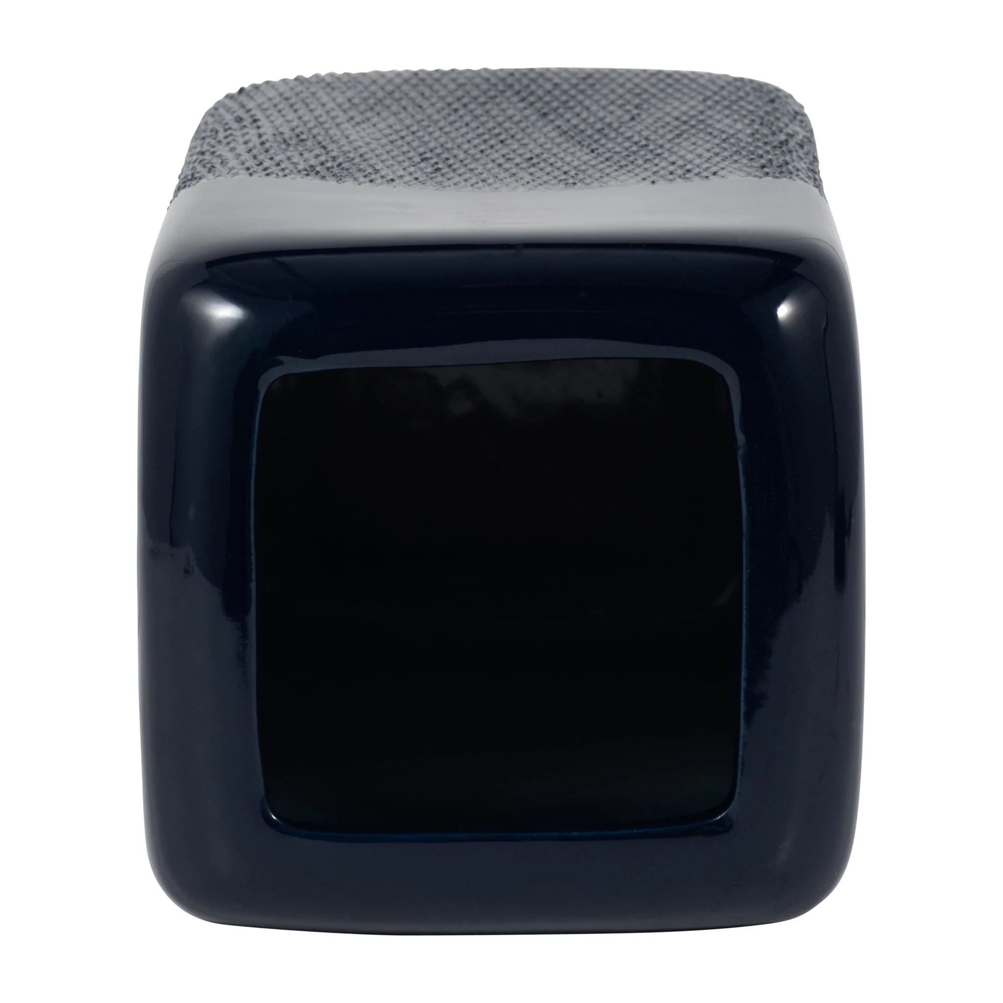 Cer, 10" Squared Grooved Vase, Navy Blue - Image 5