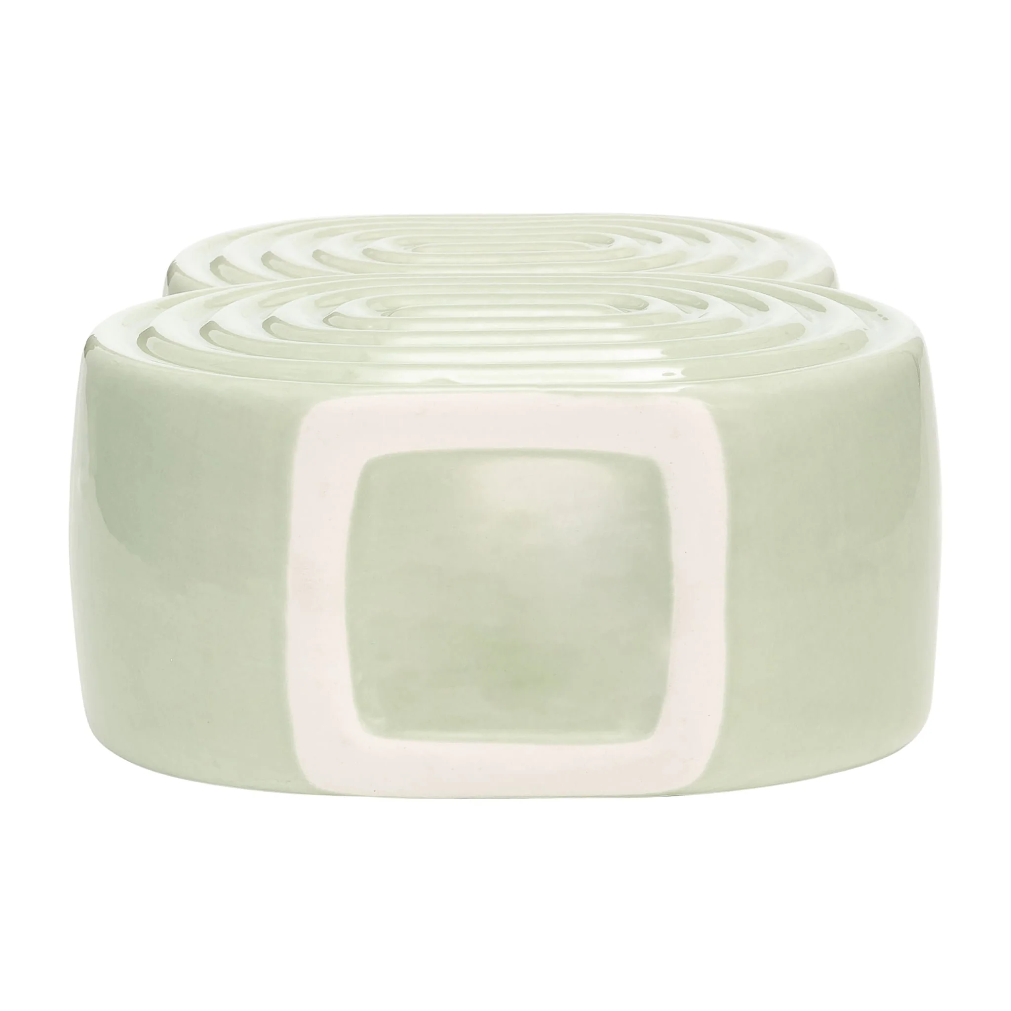 Cer, 10" Stacked Circles Vase, Cucumber - Image 7