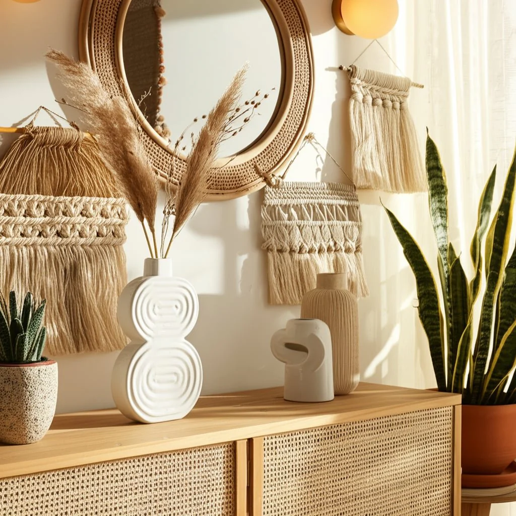 Cer, 10" Stacked Circles Vase, White - Image 11