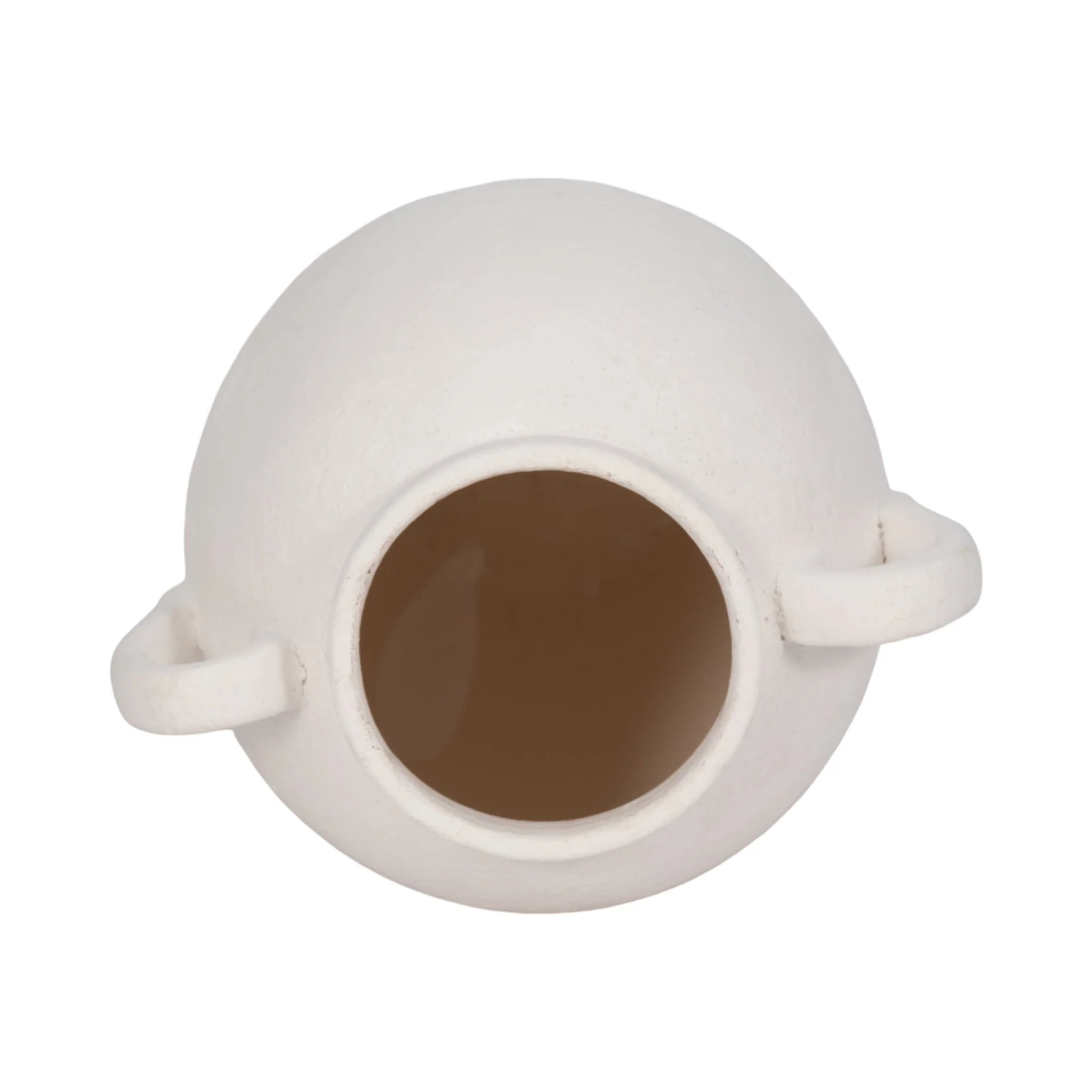 Cer, 10" Textured Jug W/ Handles, White - Image 6