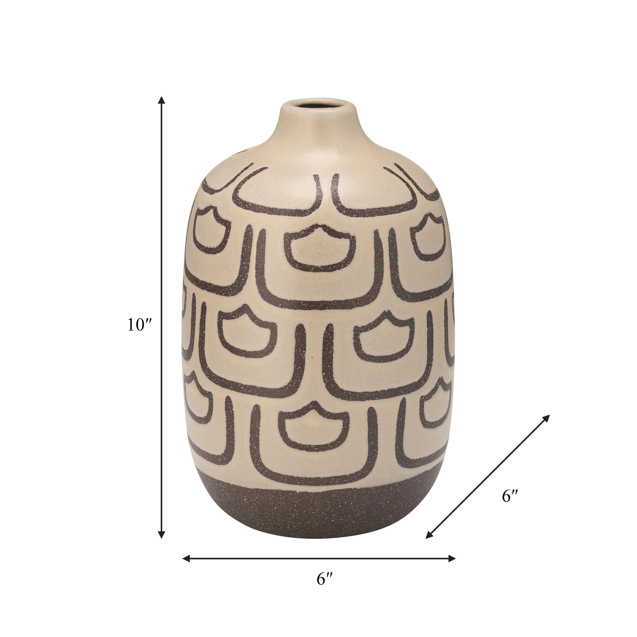 Cer, 10"h Decoractive Vase, Irish Cream - Image 7