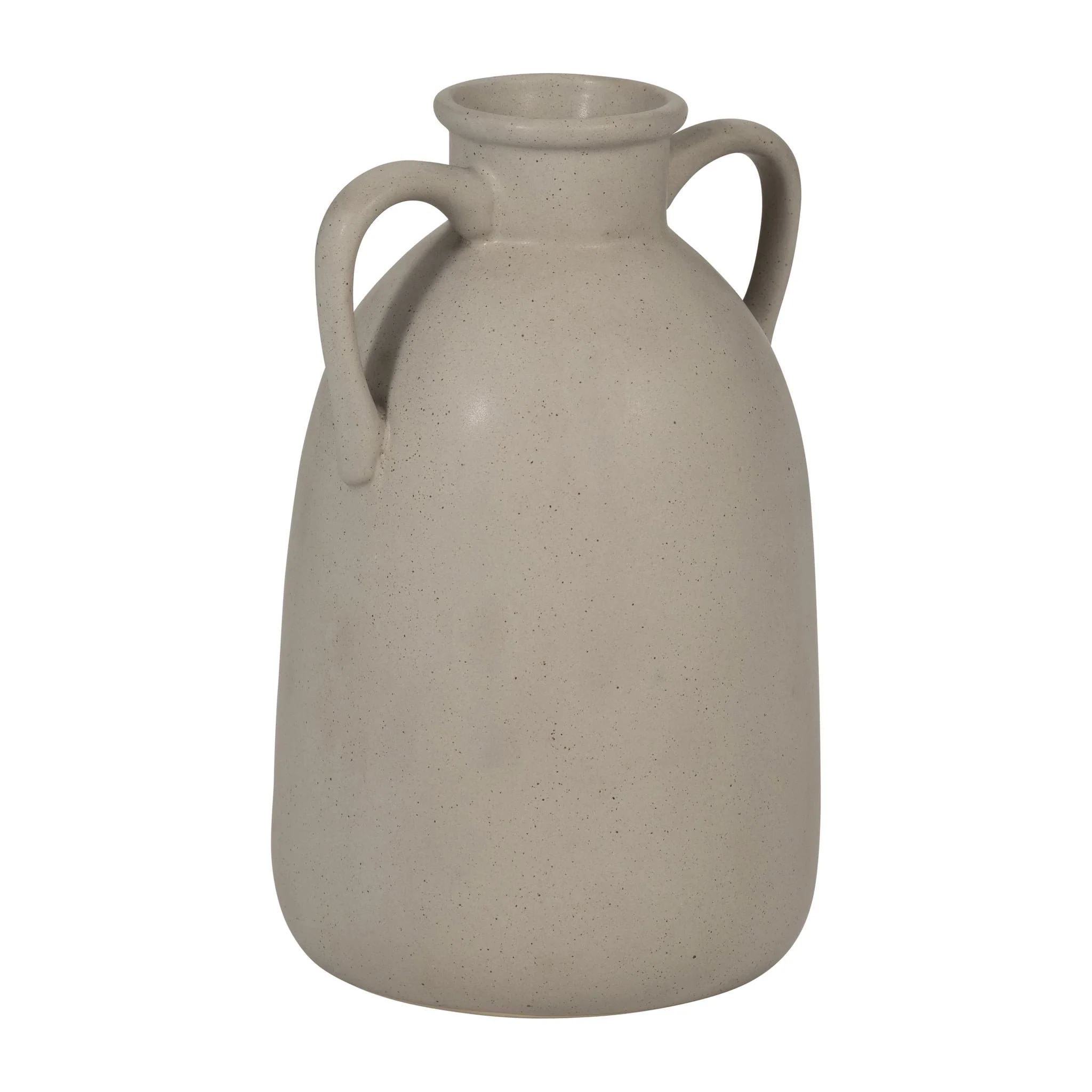 Cer, 10"h Eared Vase, Gray - Image 3