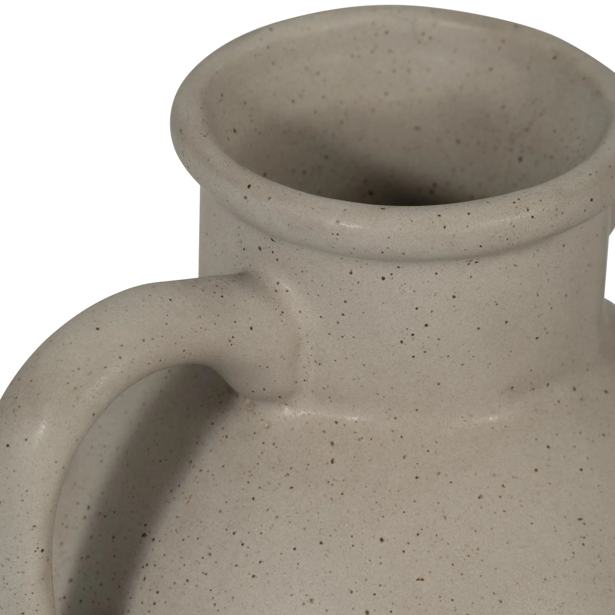 Cer, 10"h Eared Vase, Gray - Image 5