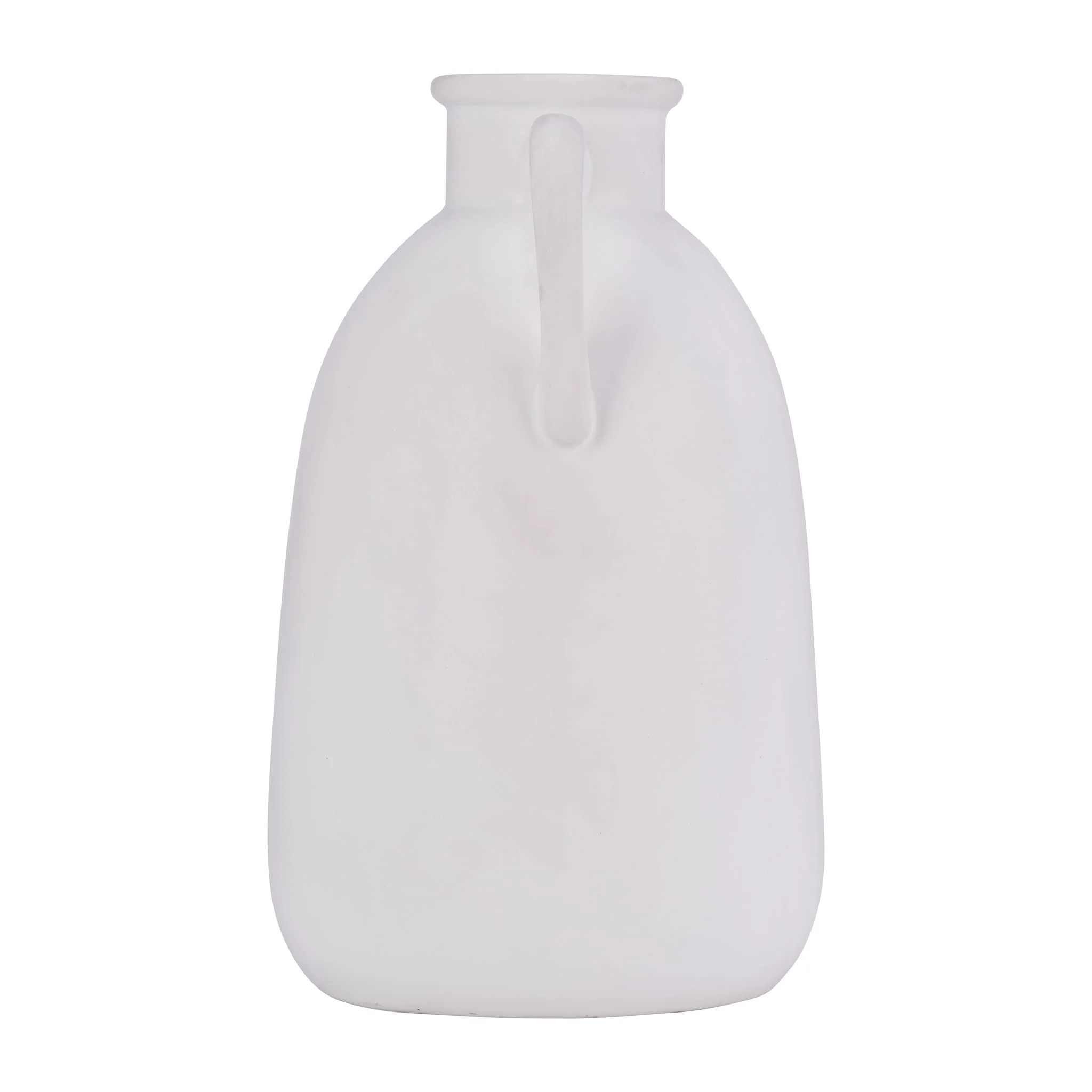 Cer, 10"h Eared Vase, White - Image 4