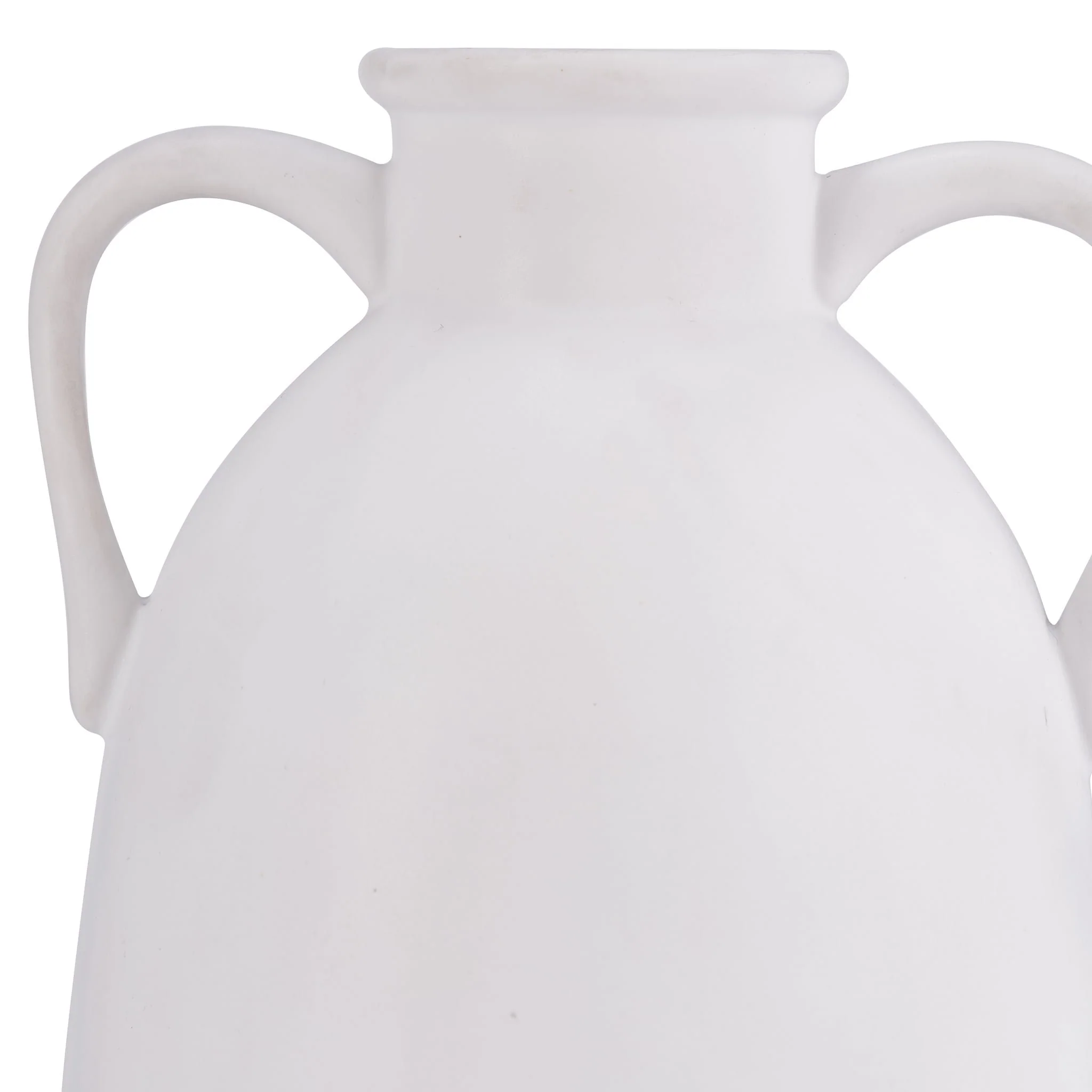 Cer, 10"h Eared Vase, White - Image 6