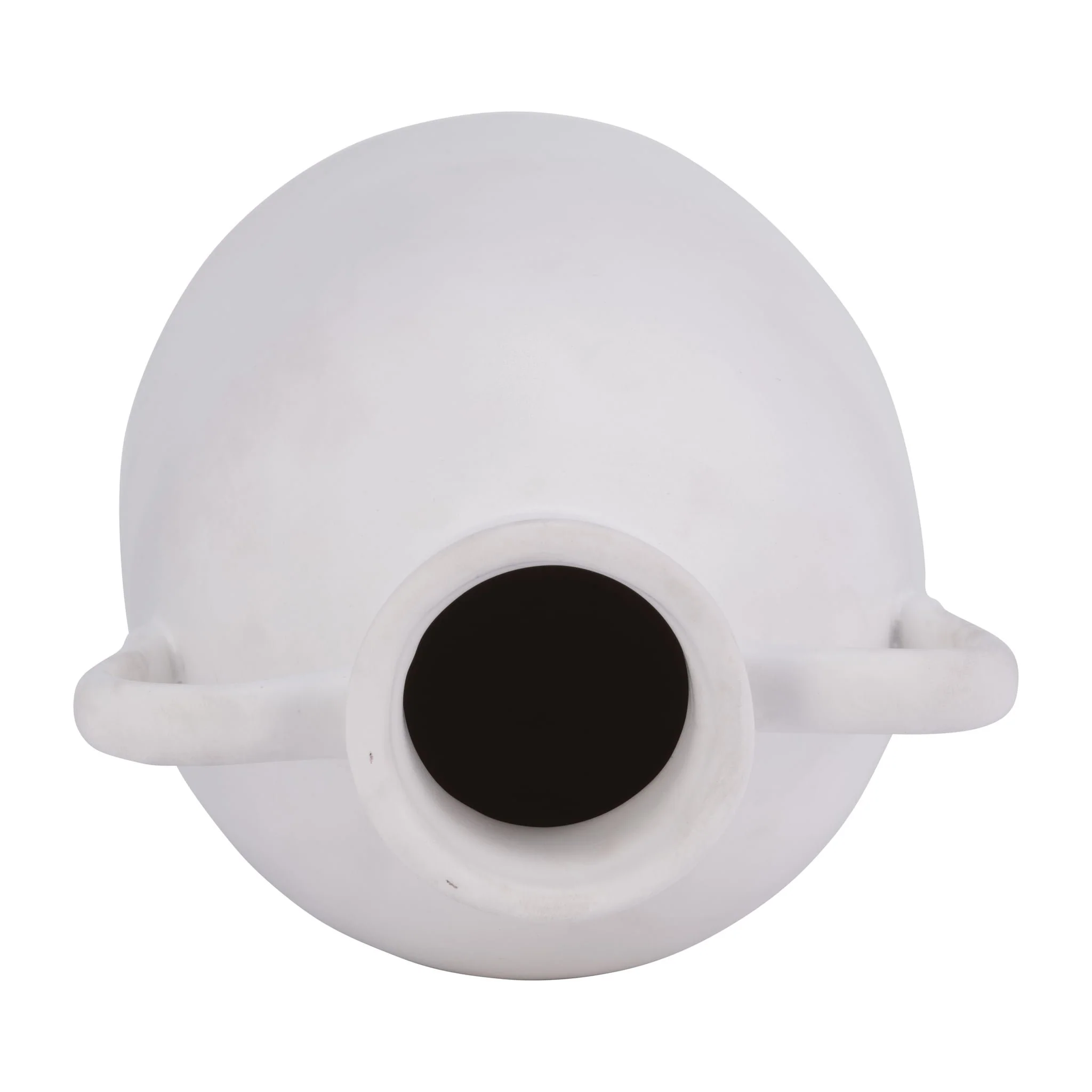 Cer, 10"h Eared Vase, White - Image 7