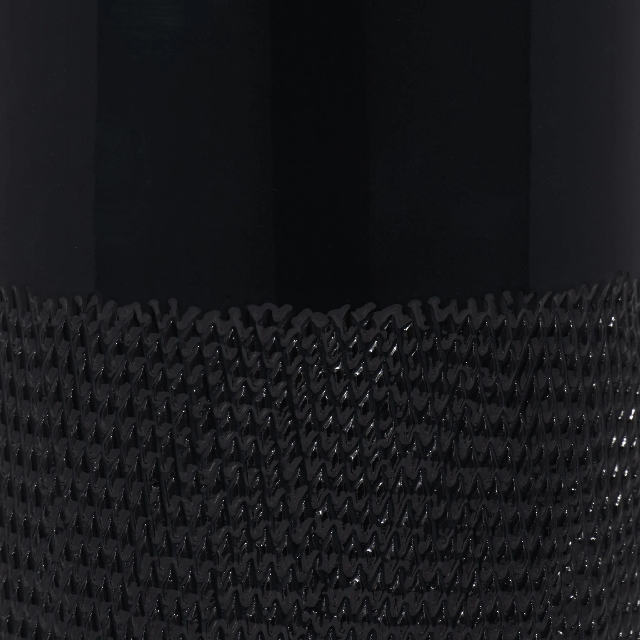 Cer, 10"h Grooved Vase, Black - Image 3