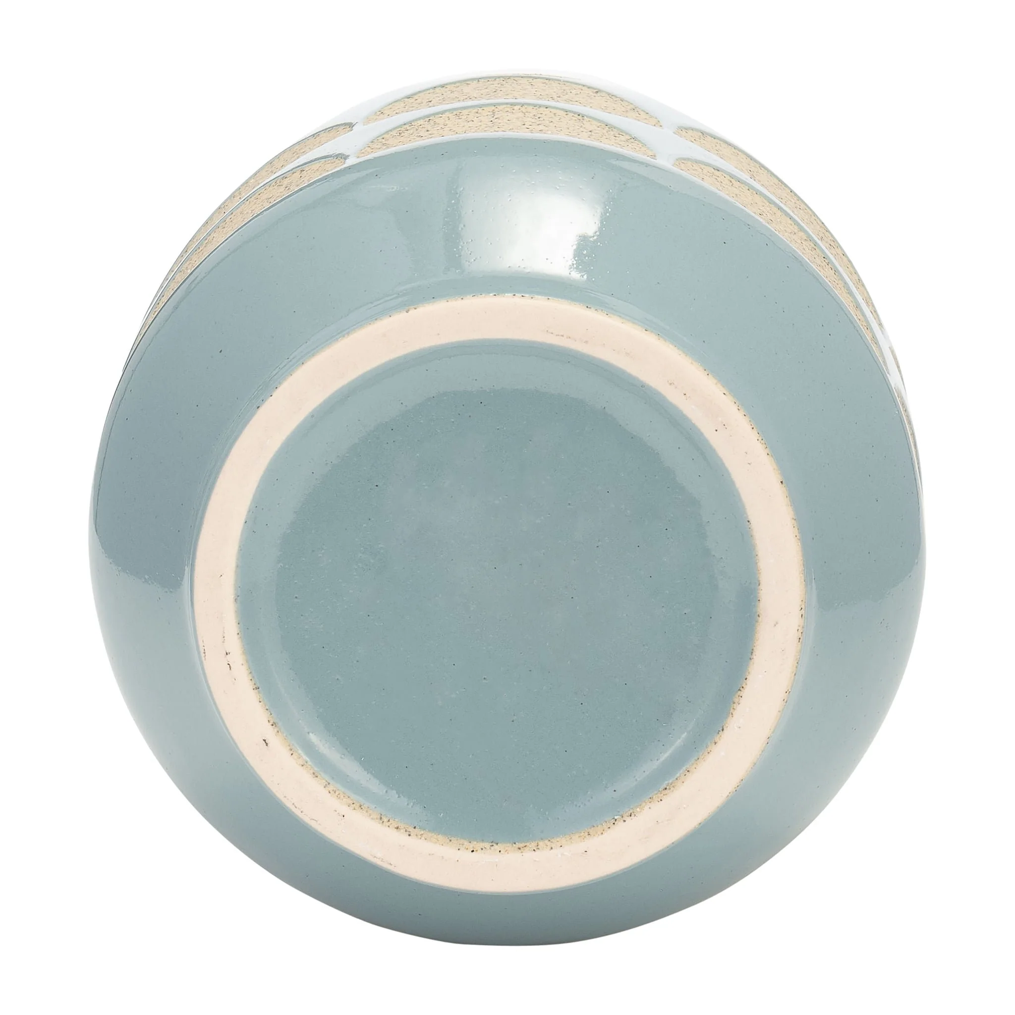 Cer, 10"h Half Circles Vase, Cameo Blue - Image 5