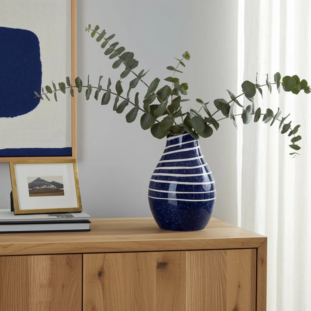 Cer, 10"h Primeval Vase, Blue - Image 10