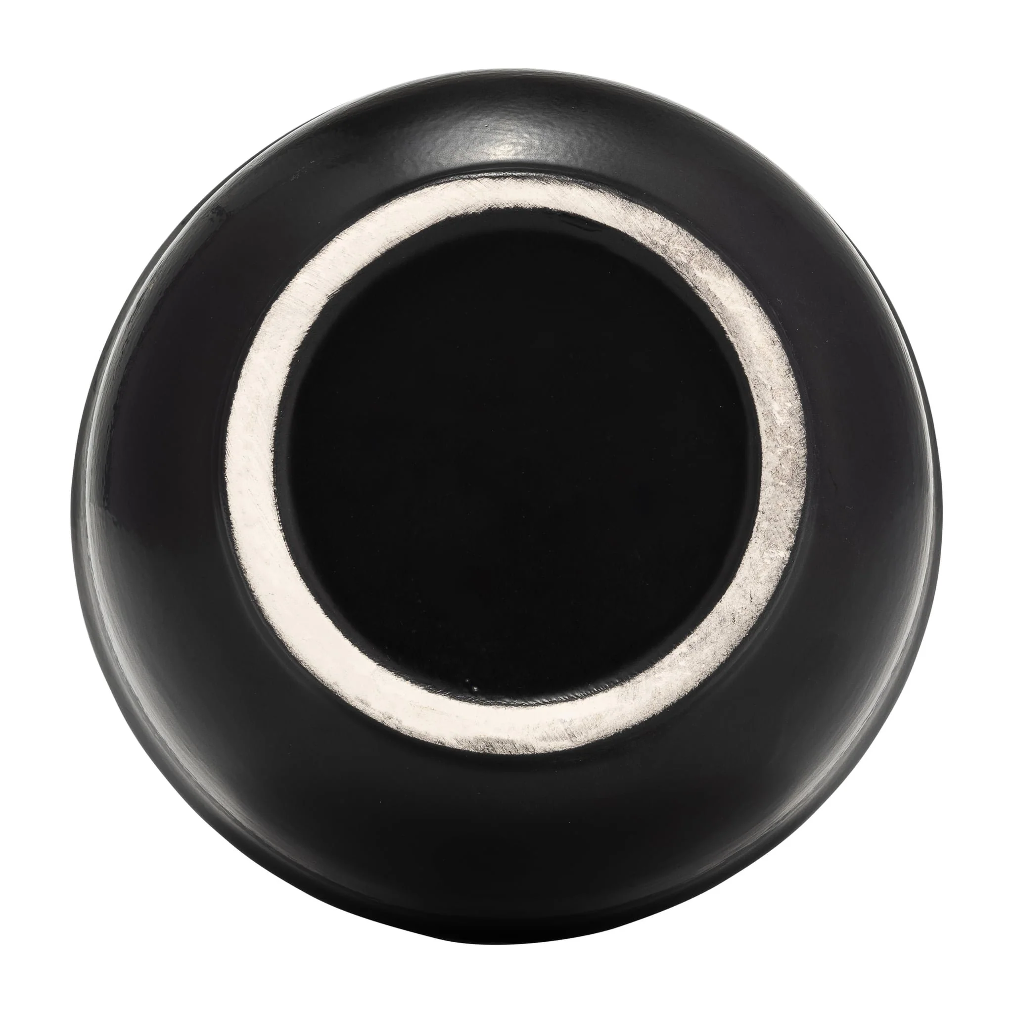 Cer,11" Ring Pattern Vase,black - Image 6