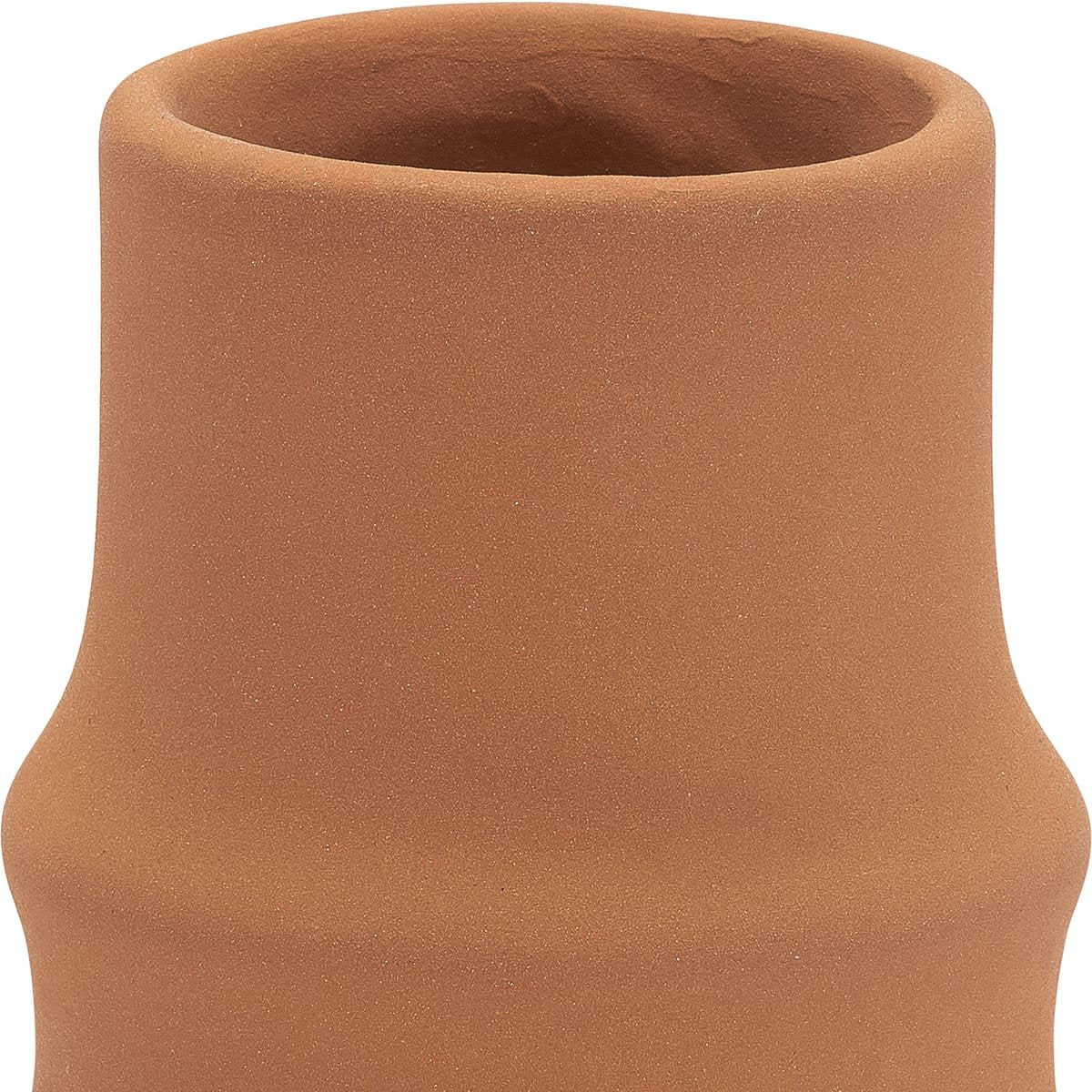 Cer,11",ring Pattern Vase,terracotta - Image 4