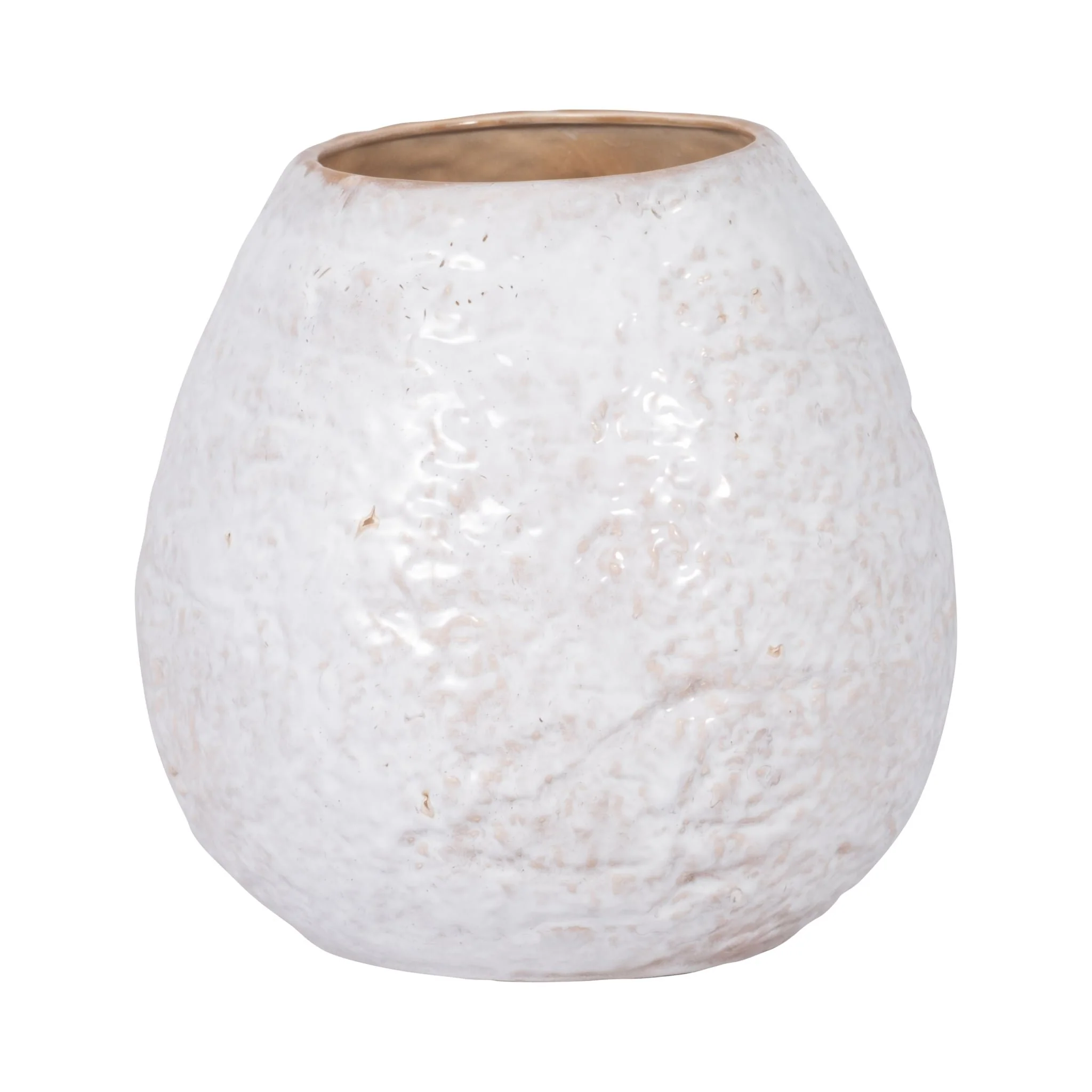 Cer, 11" Round Vase, Ivory - Image 3