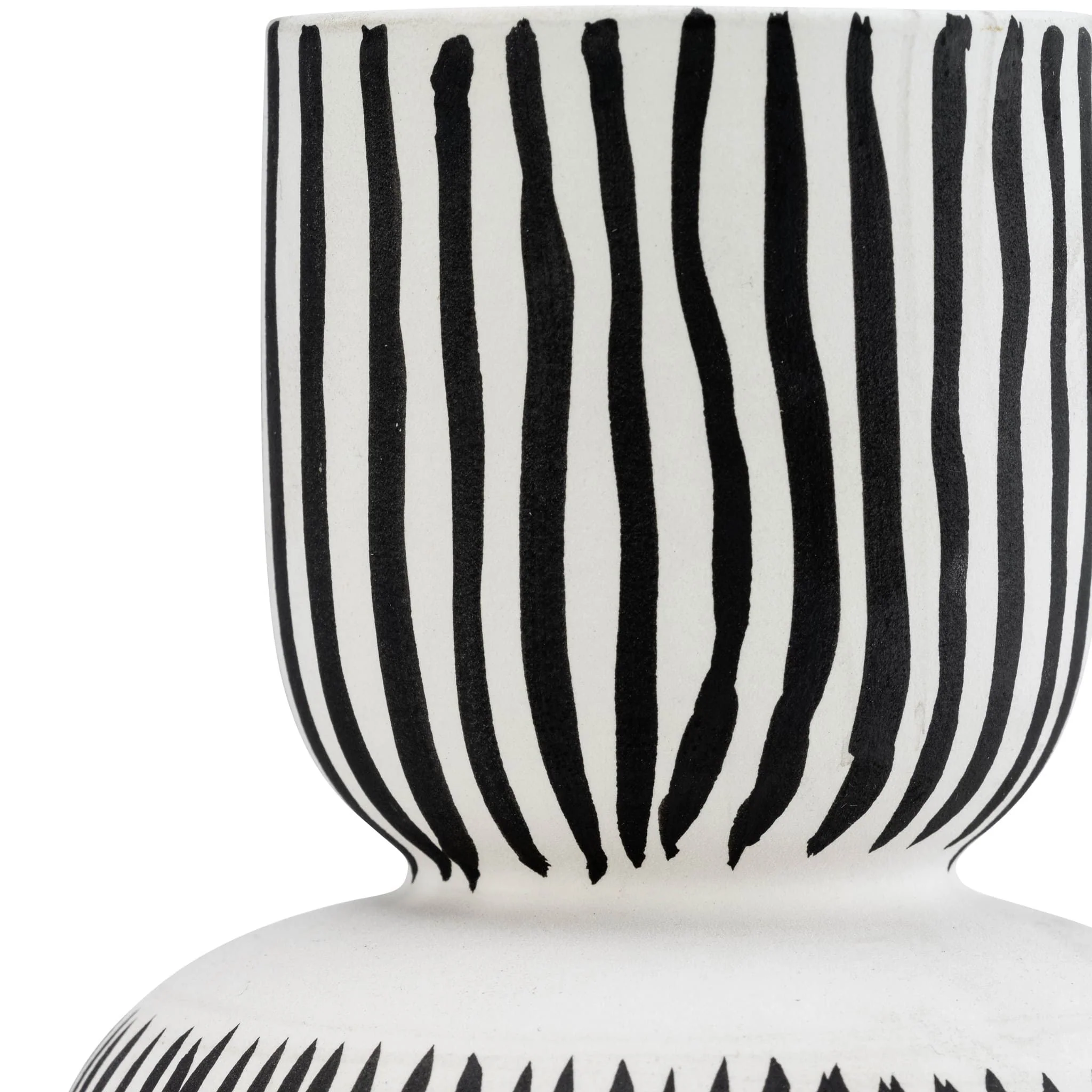 Cer, 11"h Sleeping Man Flower Vase, Wht/blk - Image 10