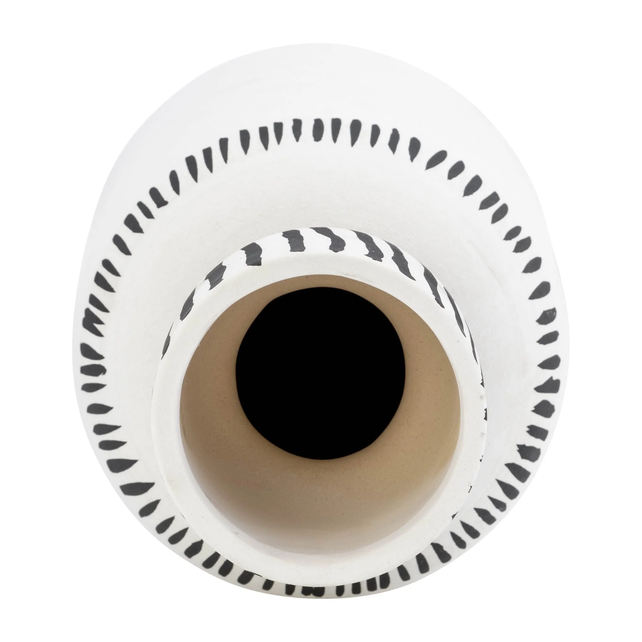 Cer, 11"h Sleeping Man Flower Vase, Wht/blk - Image 7