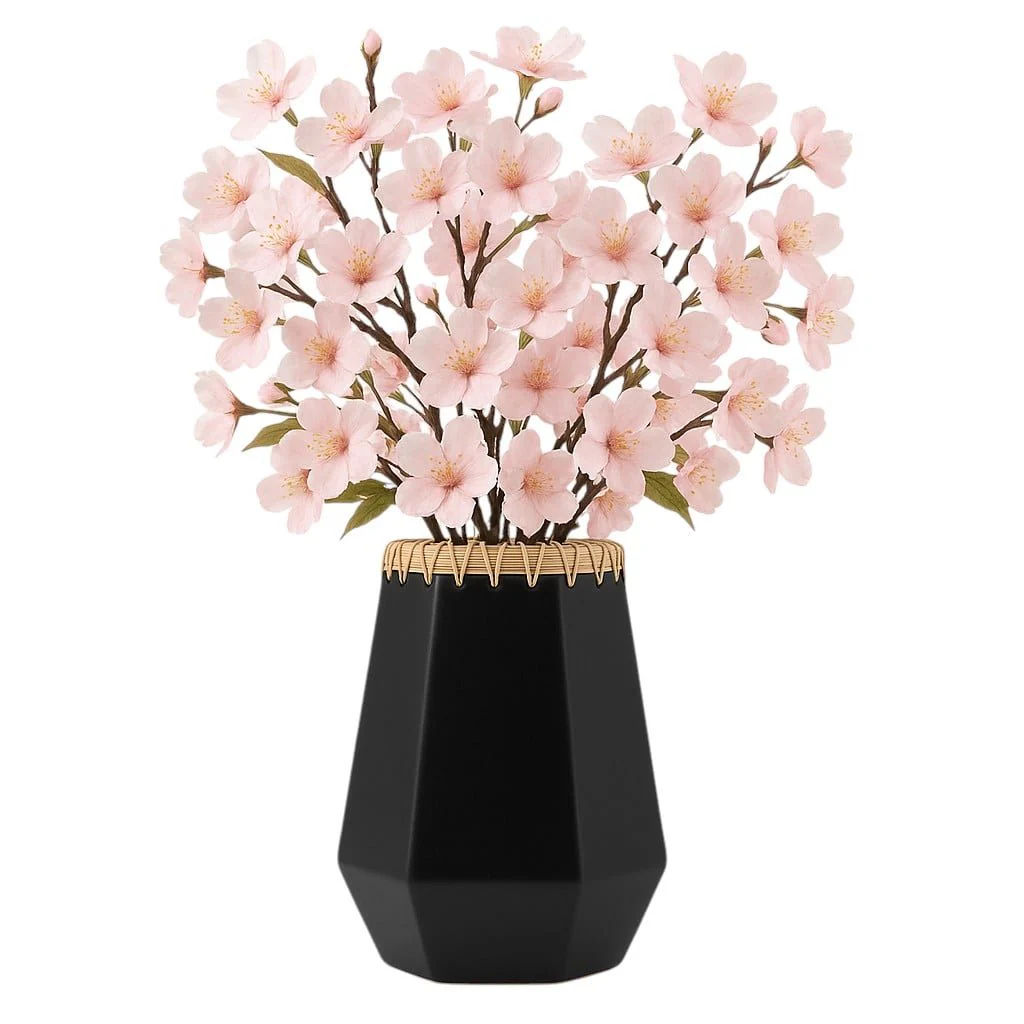Cer, 11"h Vase W/ Weaving, Black - Image 2