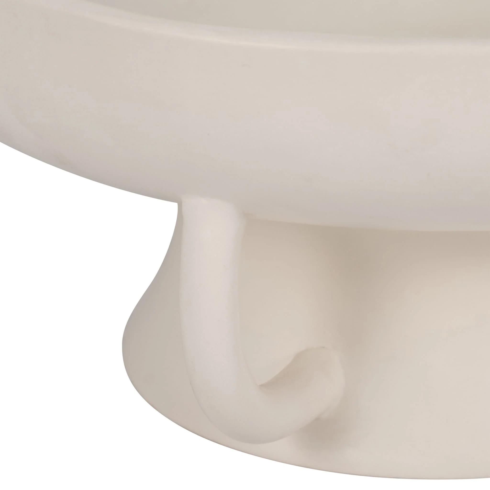 Cer, 12" Bowl W Handles On Stand, Cotton - Image 5