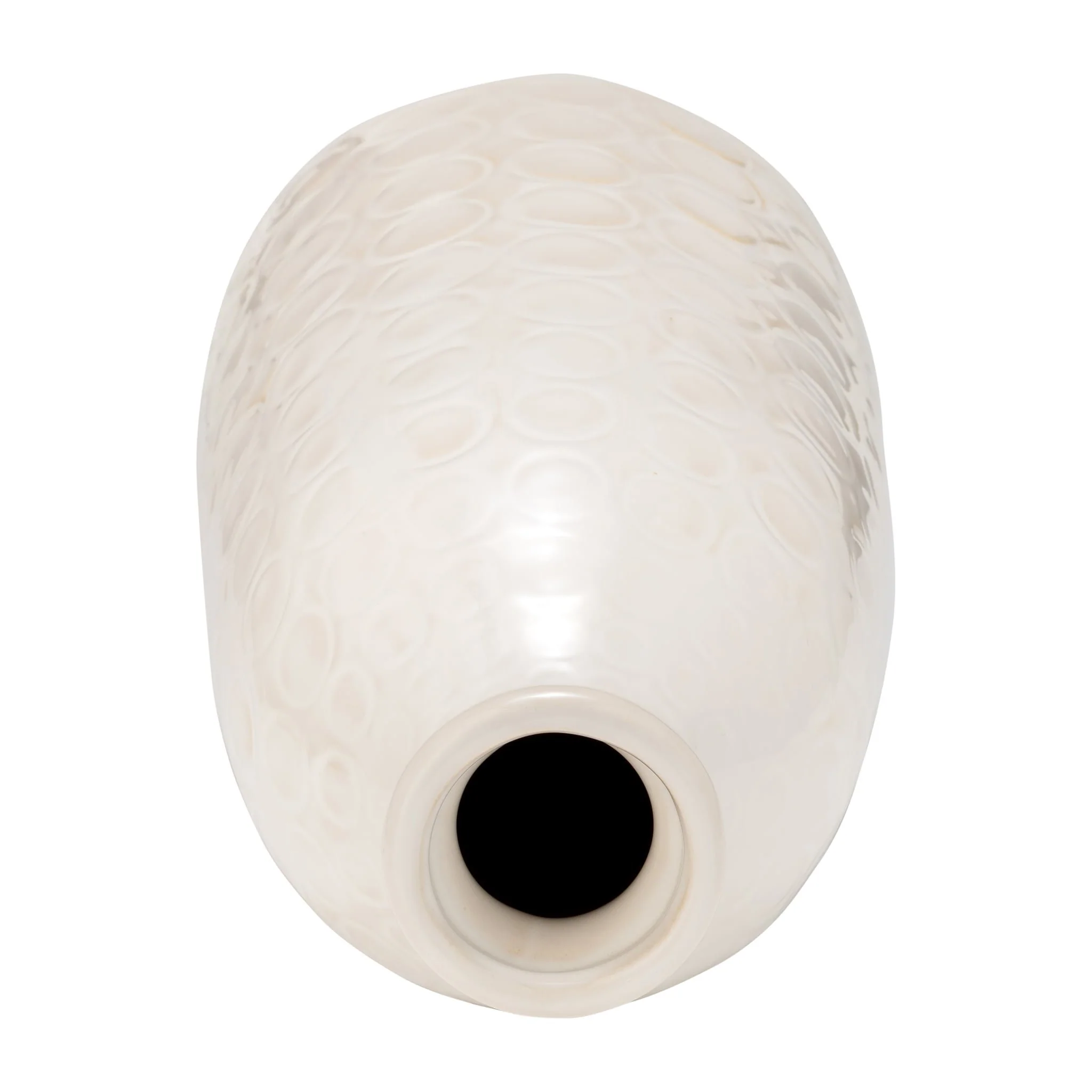 Cer, 12" Circles Vase, Beige - Image 5